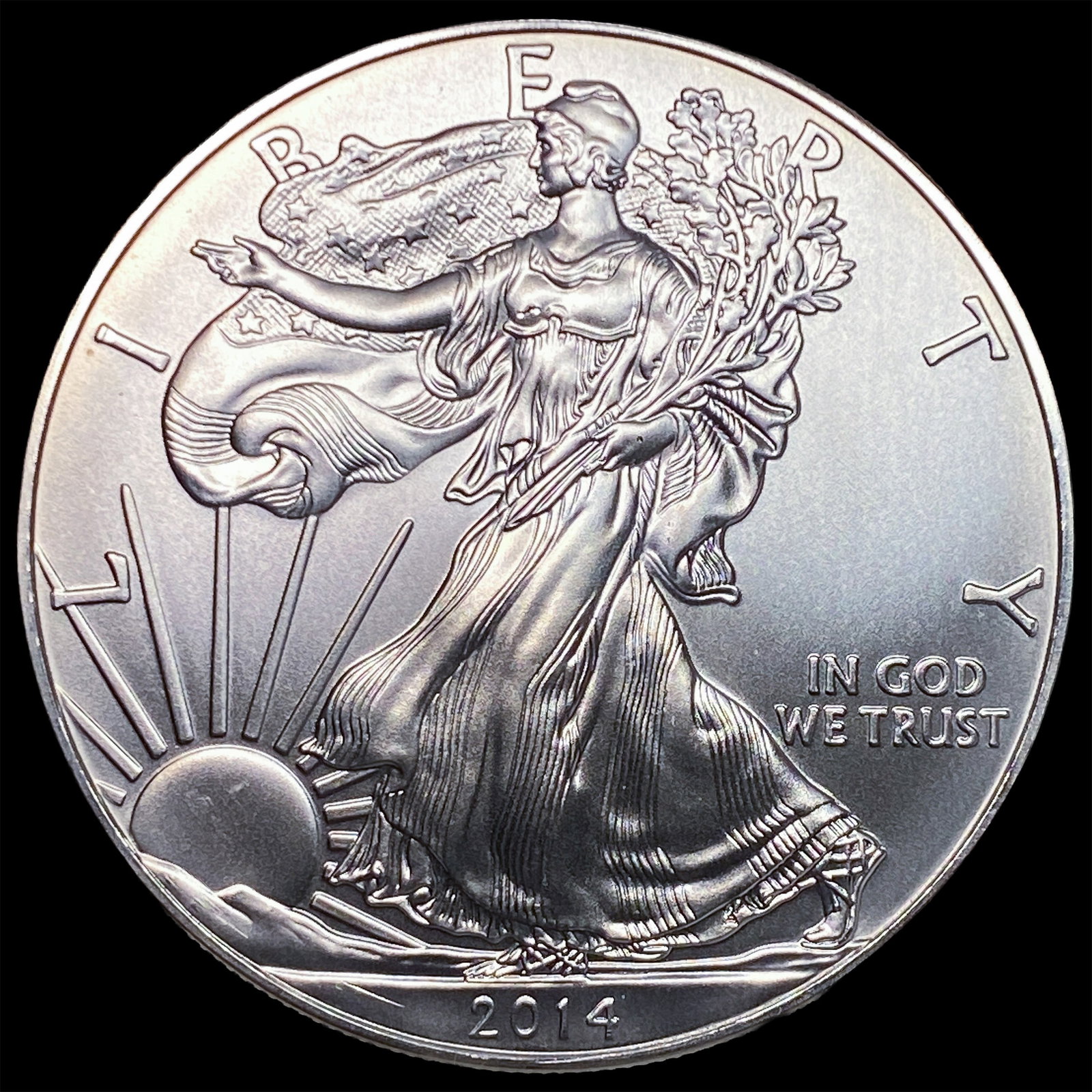2014 1 oz Silver American Eagle $1 SUPERB GEM BU: 2014 1 oz Silver American Eagle $1 SUPERB GEM BU