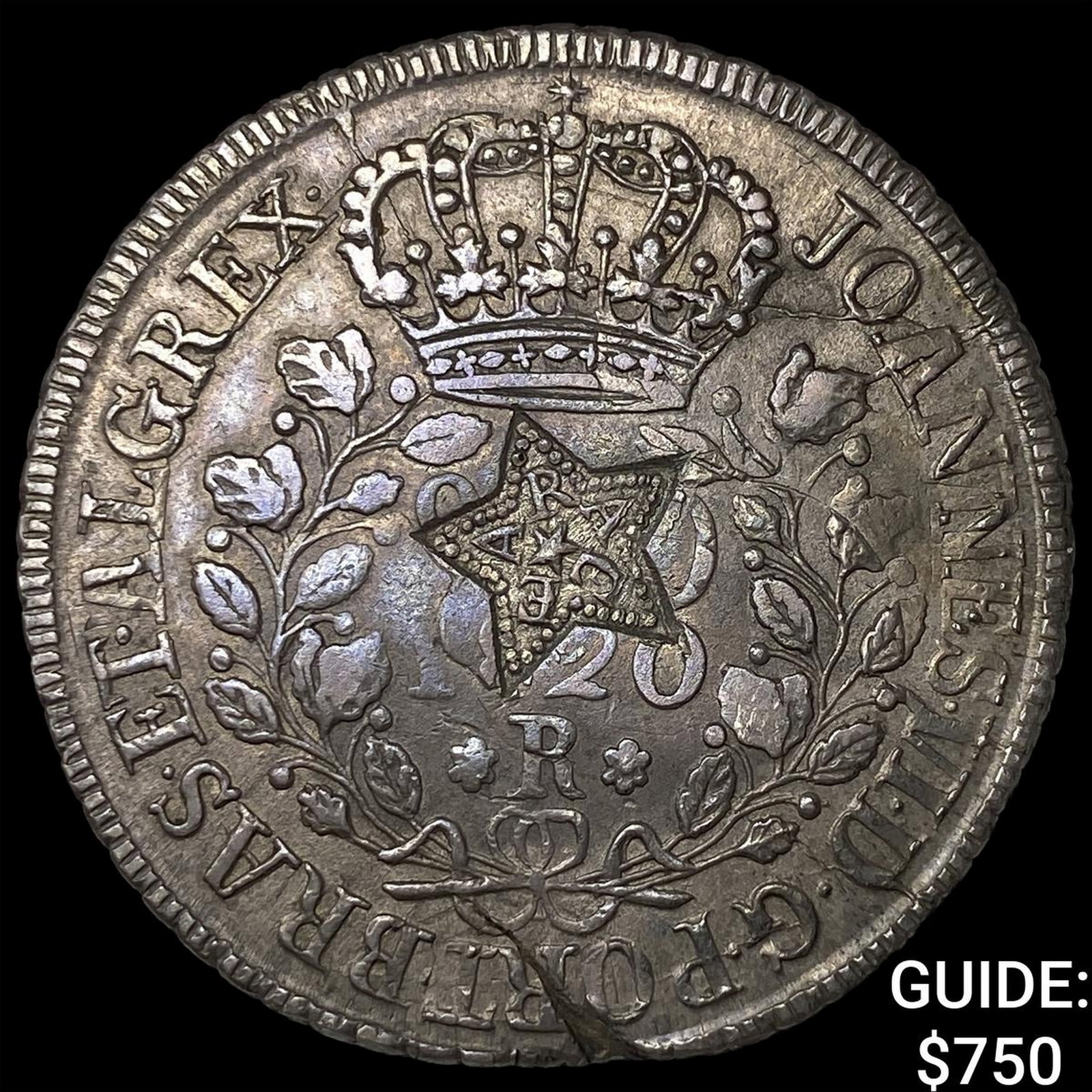 1820R Brazil SIlver 960 Reis W/ Fantasy Ceara: 1820R Brazil SIlver 960 Reis W/ Fantasy Ceara