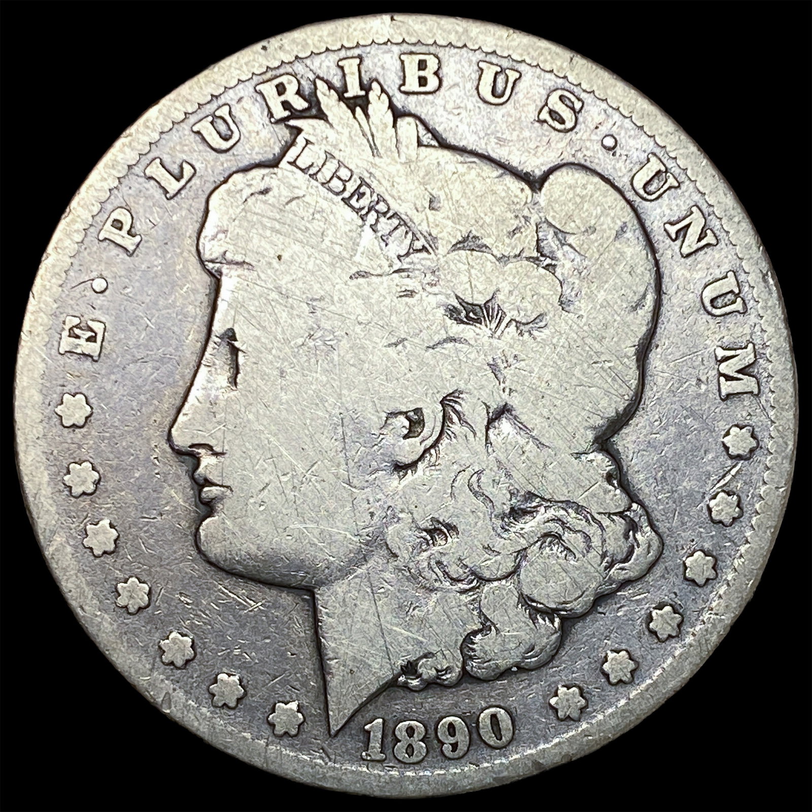 1890-CC Silver Morgan Dollar NICELY CIRCULATED: 1890-CC Silver Morgan Dollar NICELY CIRCULATED