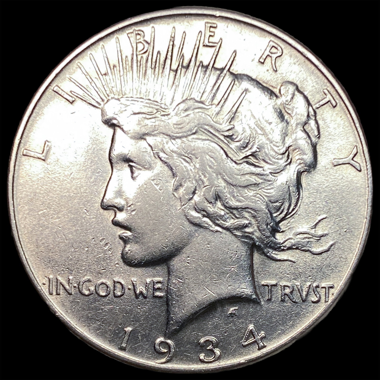 1934 Peace Silver Dollar CLOSELY UNCIRCULATED: 1934 Peace Silver Dollar CLOSELY UNCIRCULATED