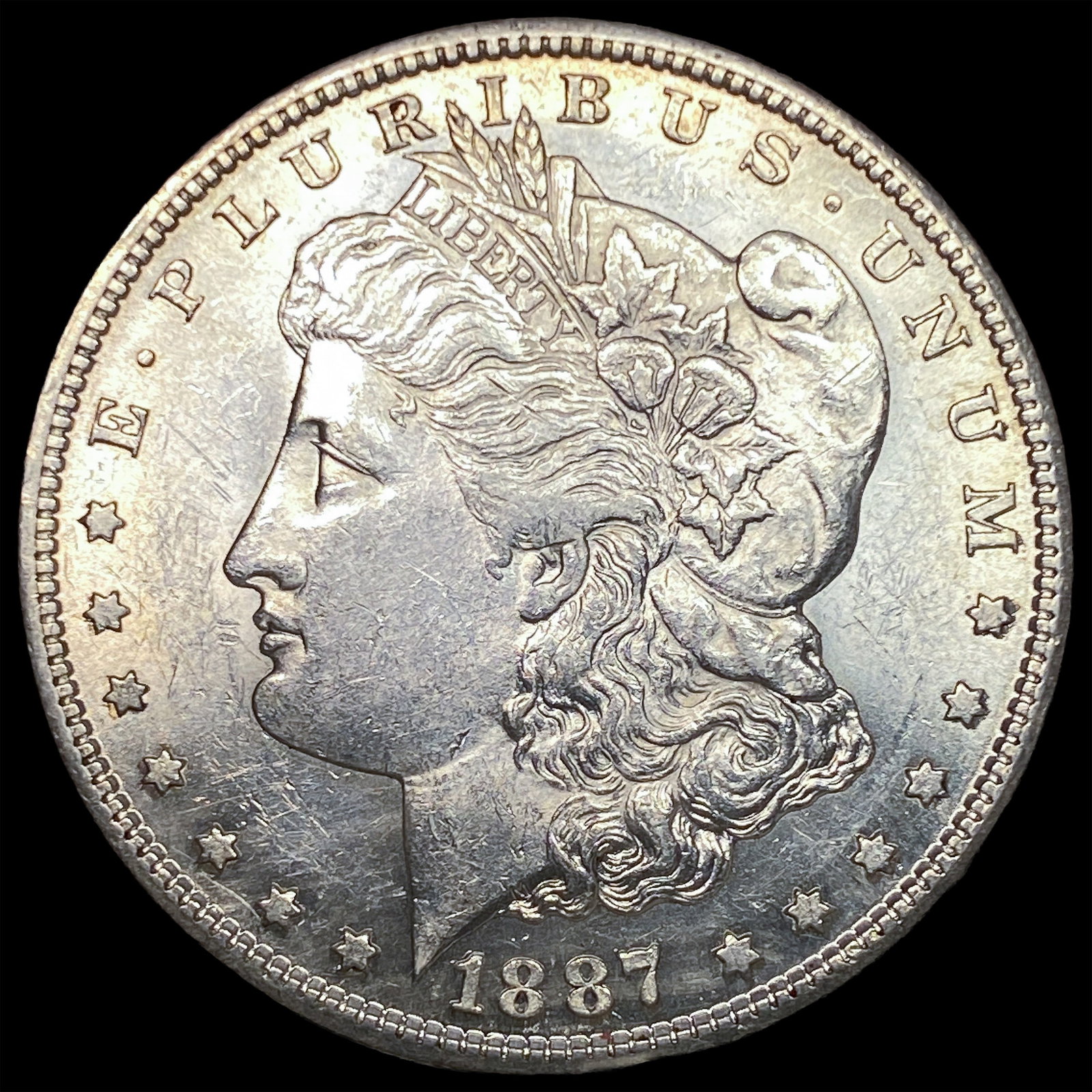 1887 Morgan Silver Dollar CHOICE AU: 1887 Morgan Silver Dollar CHOICE AU