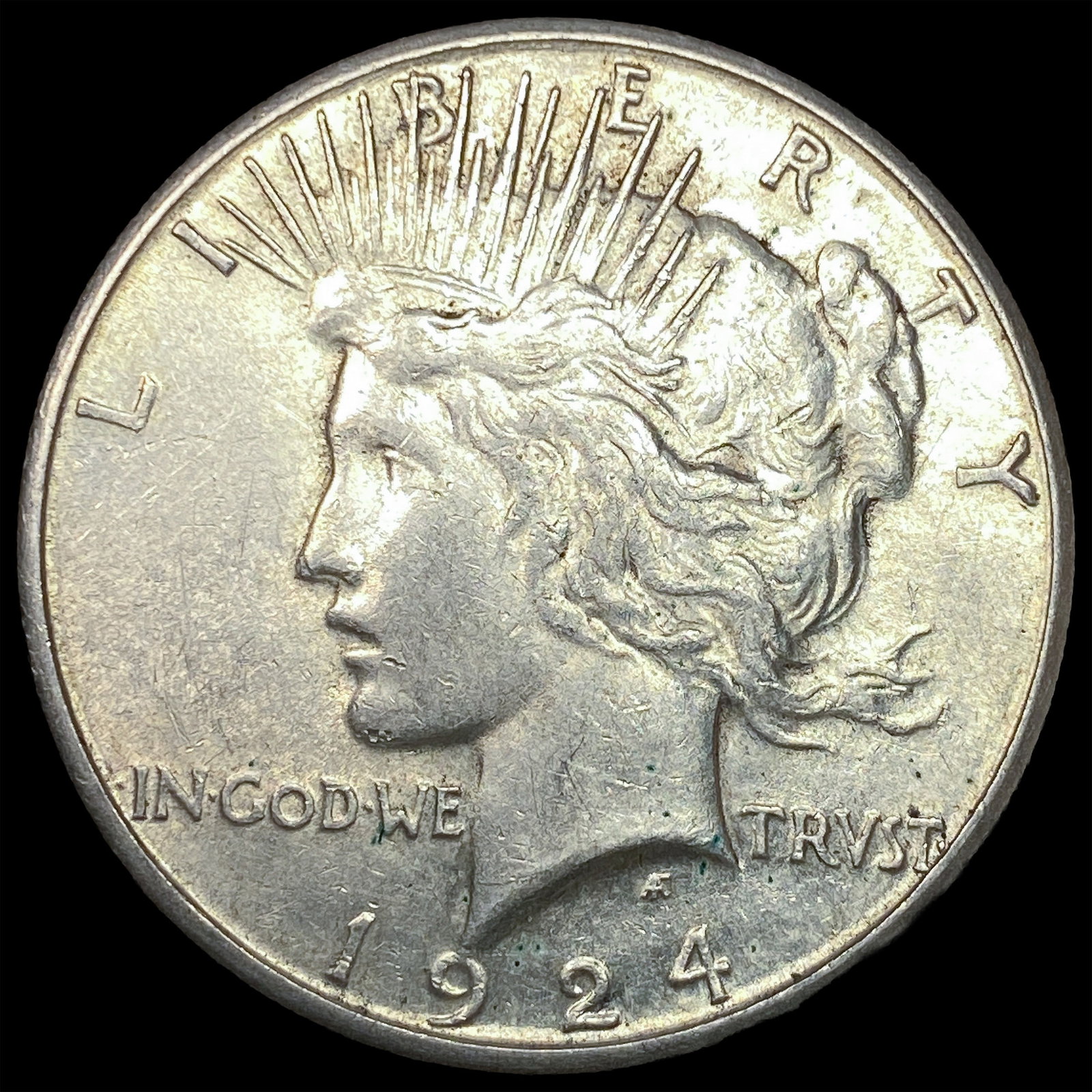 1924-S Silver Peace Dollar CLOSELY UNCIRCULATED: 1924-S Silver Peace Dollar CLOSELY UNCIRCULATED