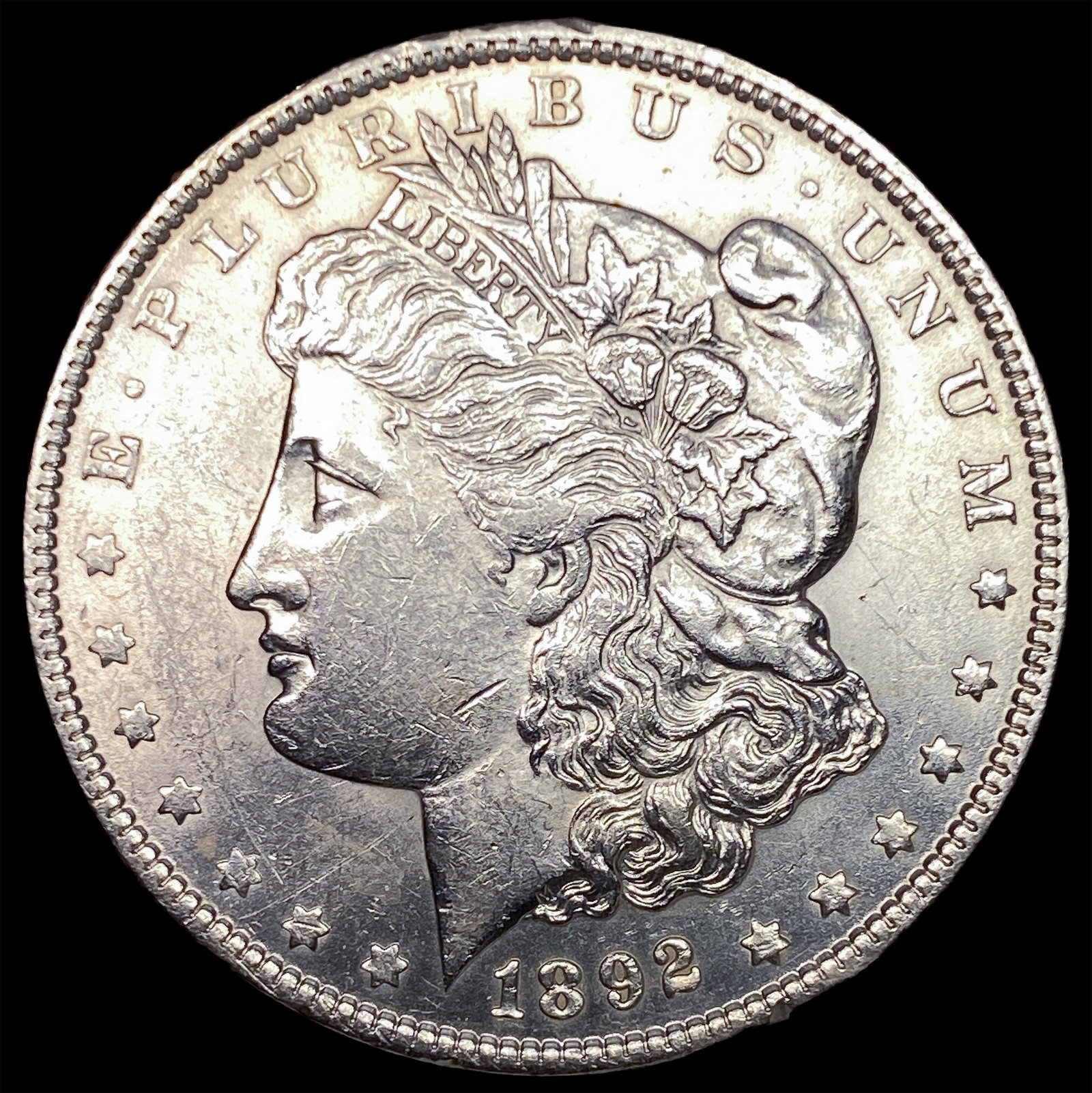 1892 Silver Morgan Dollar CHOICE AU: 1892 Silver Morgan Dollar CHOICE AU