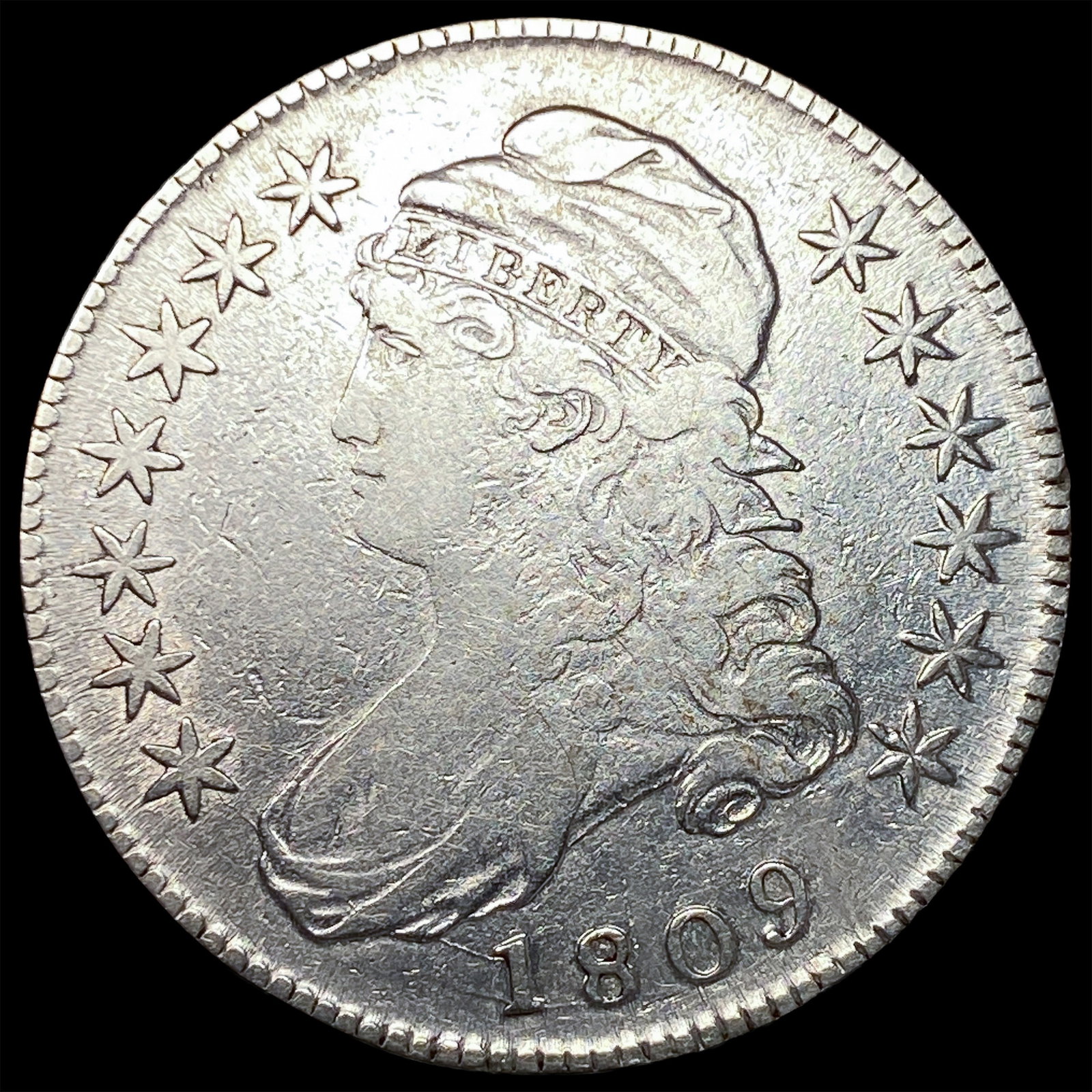 1809 Capped Bust Half Dollar LIGHTLY CIRCULATED (1 of 2)