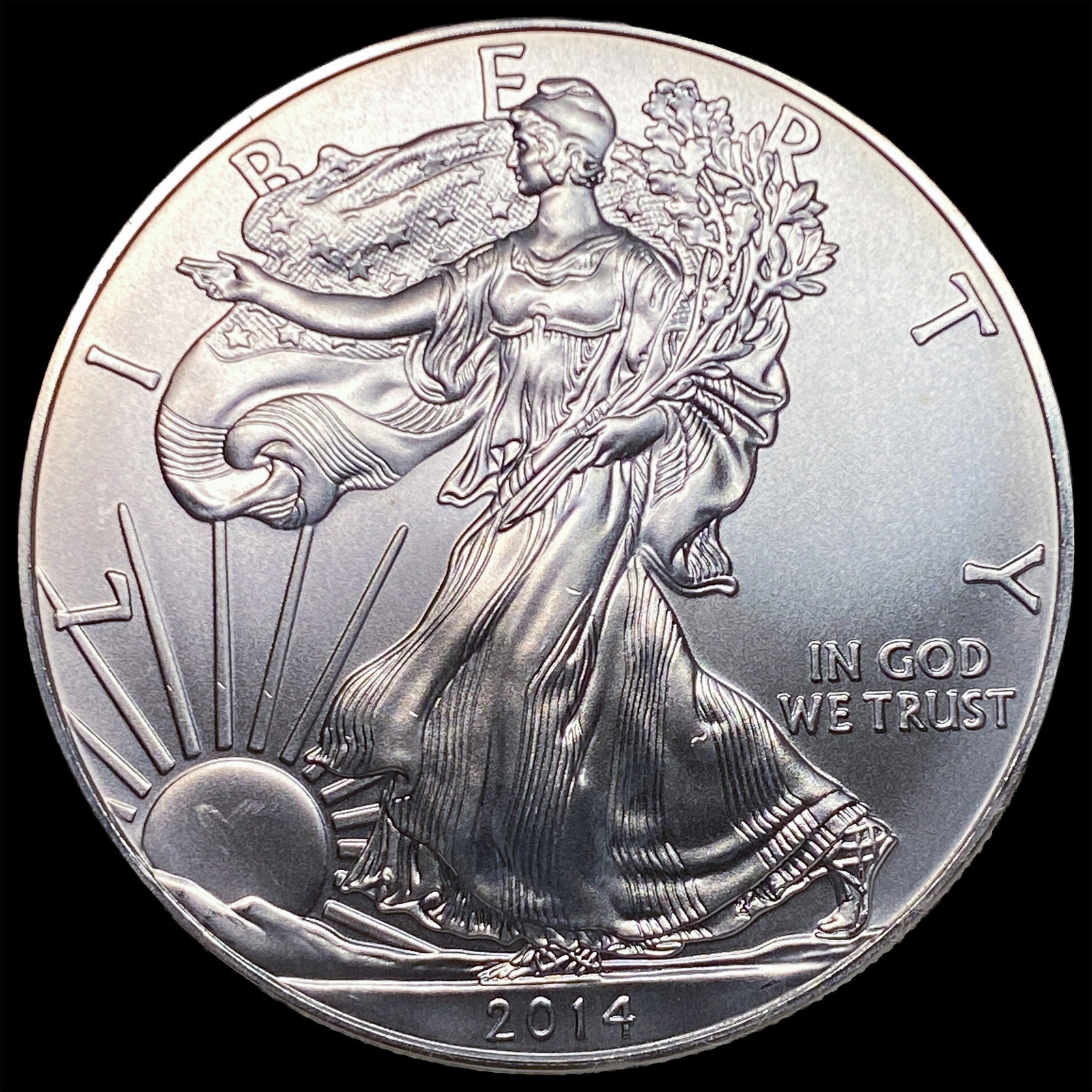 2014 1 oz Silver American Eagle $1 SUPERB GEM BU: 2014 1 oz Silver American Eagle $1 SUPERB GEM BU