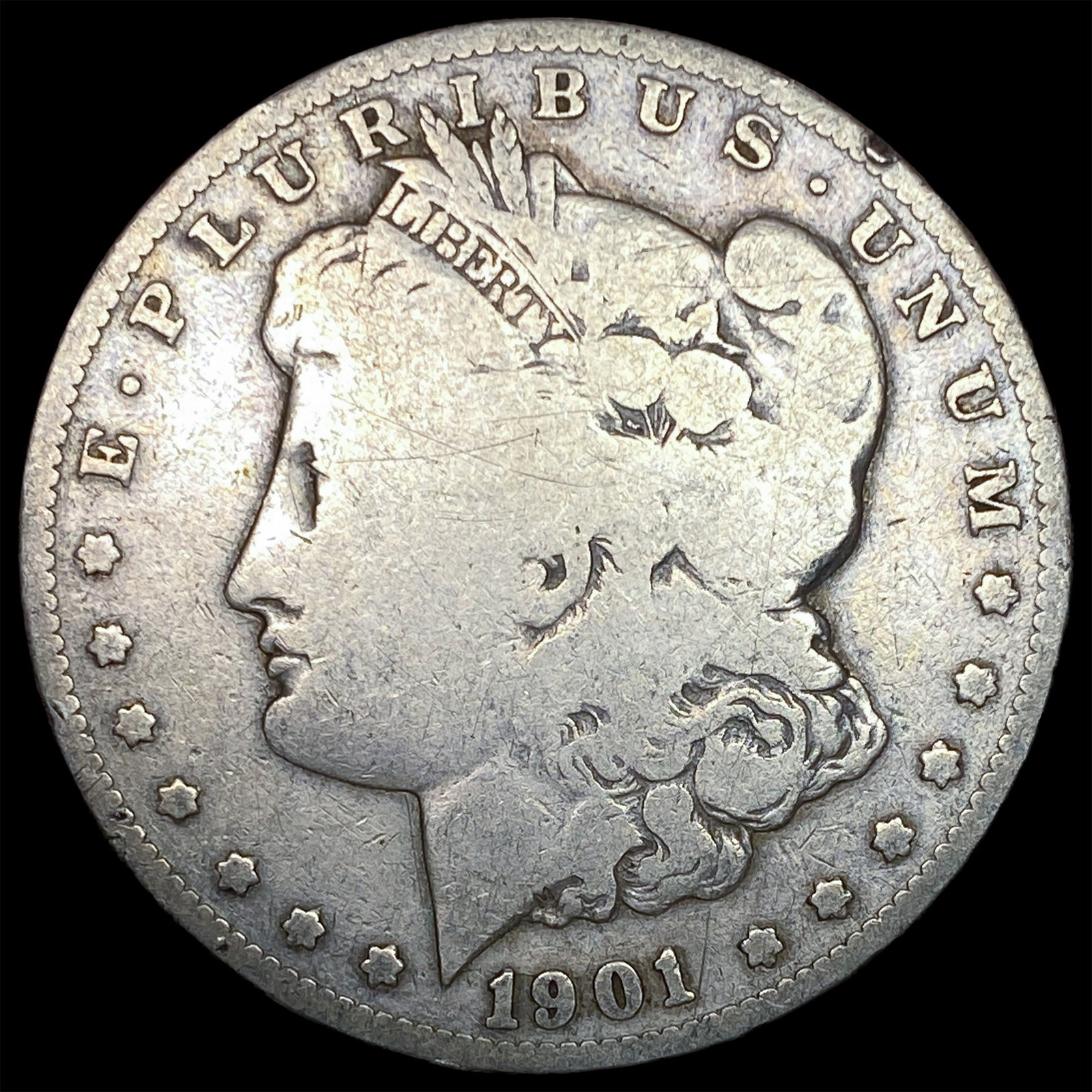 1901-S Silver Morgan Dollar NICELY CIRCULATED: 1901-S Silver Morgan Dollar NICELY CIRCULATED