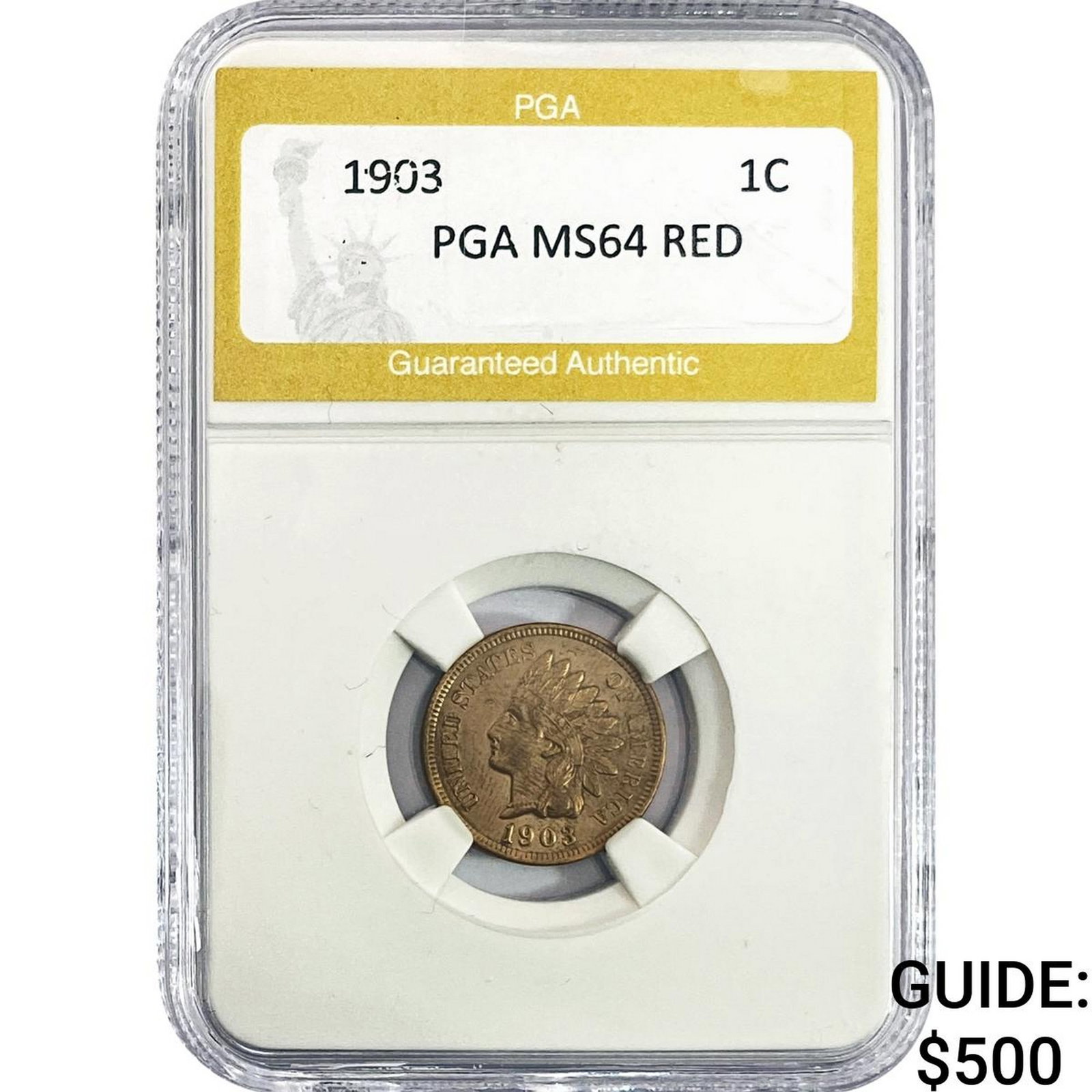 1903 Indian Head Cent PGA MS64 RED: 1903 Indian Head Cent PGA MS64 RED