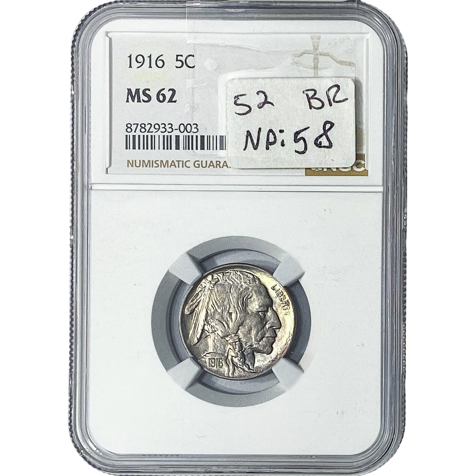 1916 Buffalo Nickel NGC MS62 (1 of 2)