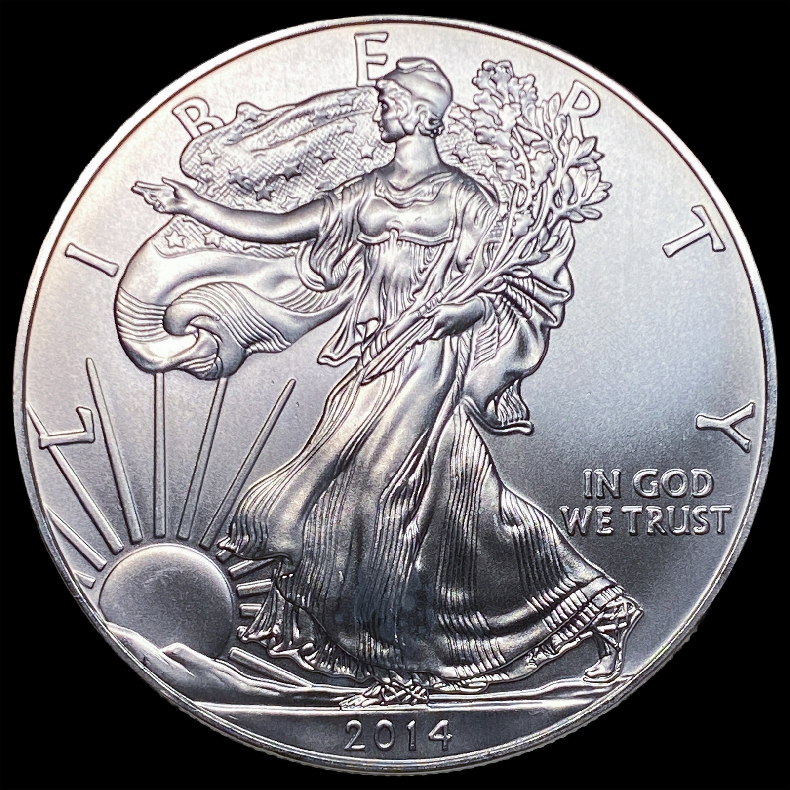 2014 1 oz Silver American Eagle $1 SUPERB GEM BU: 2014 1 oz Silver American Eagle $1 SUPERB GEM BU