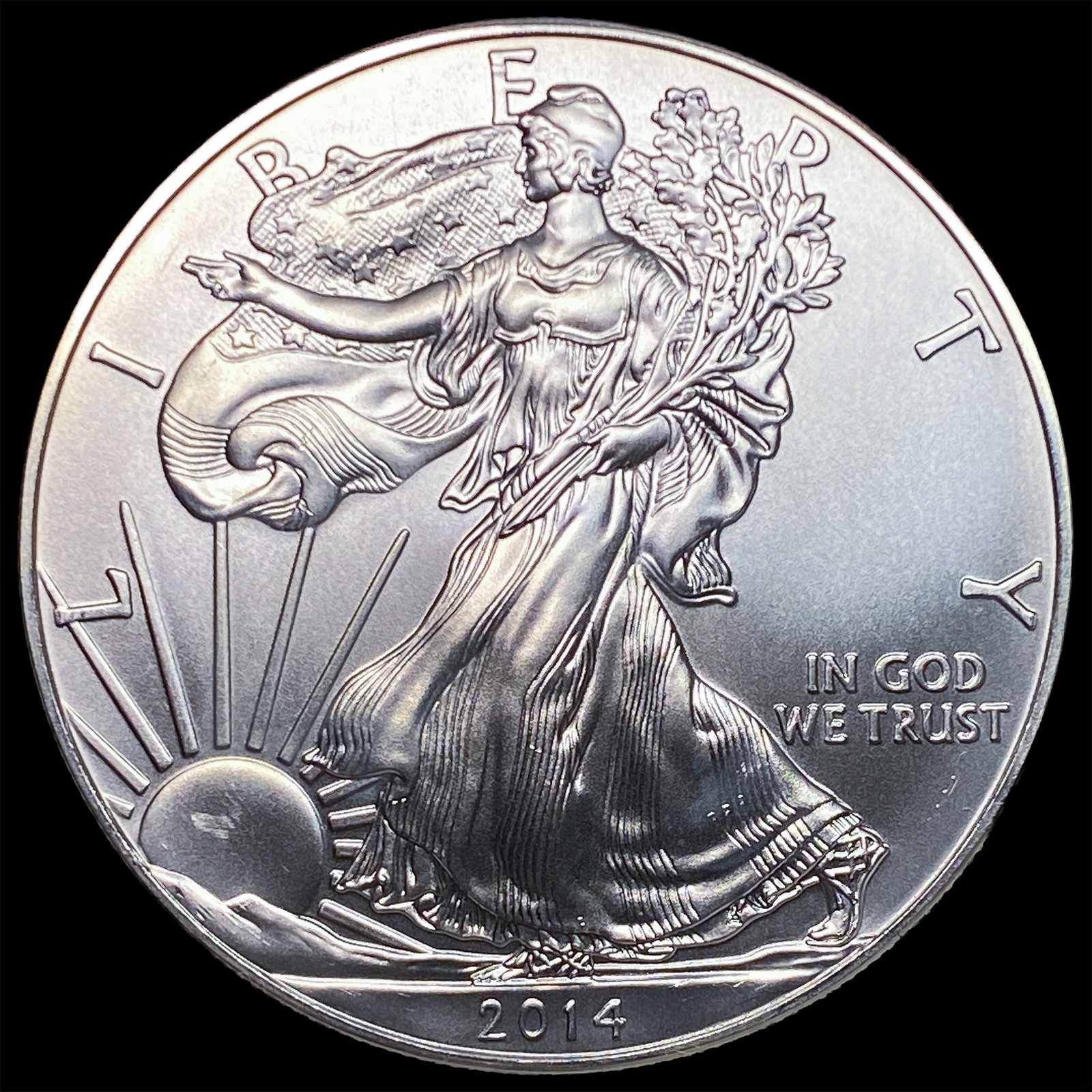 2014 1 oz Silver American Eagle $1 SUPERB GEM BU: 2014 1 oz Silver American Eagle $1 SUPERB GEM BU
