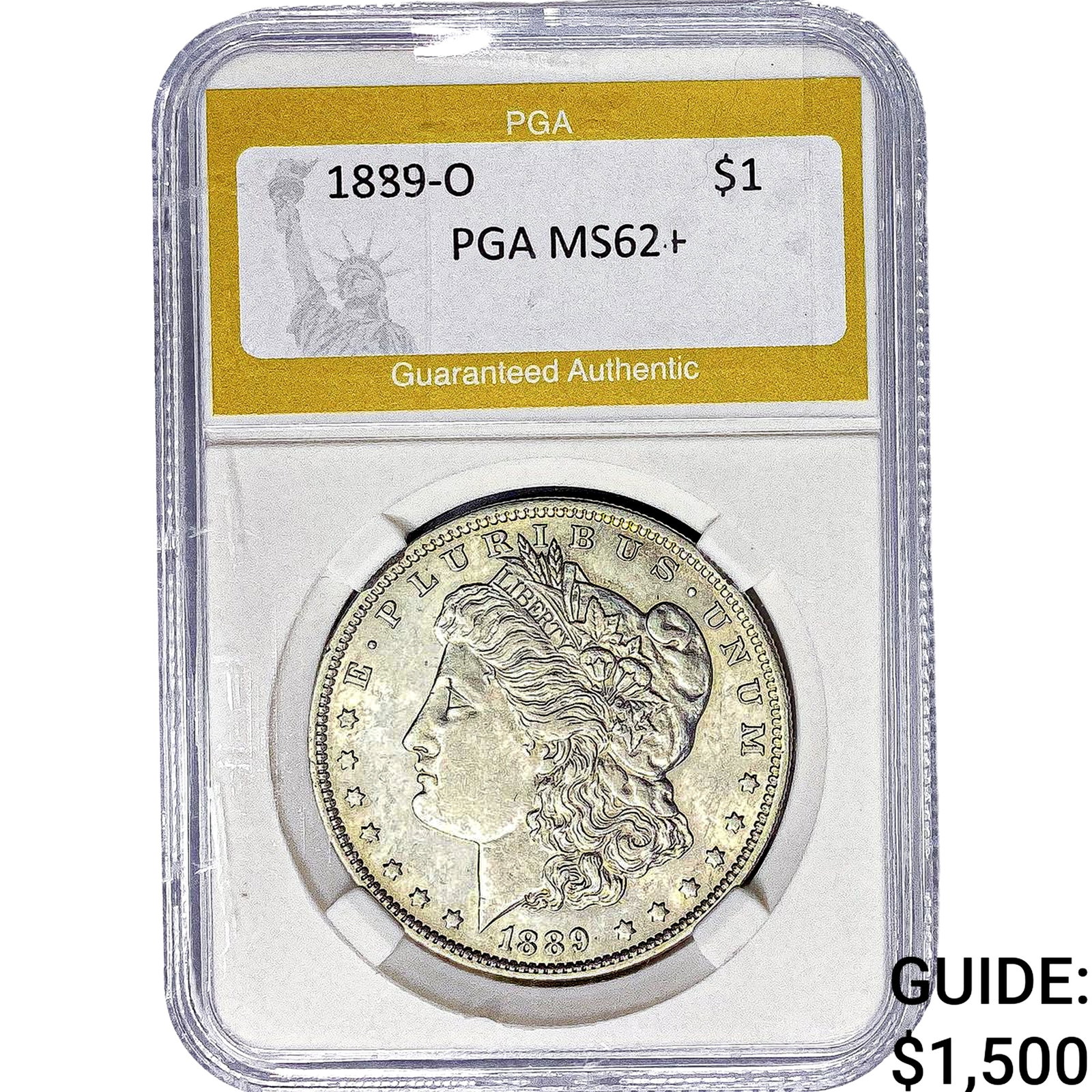 1889-O Morgan Silver Dollar PGA MS62+ (1 of 2)