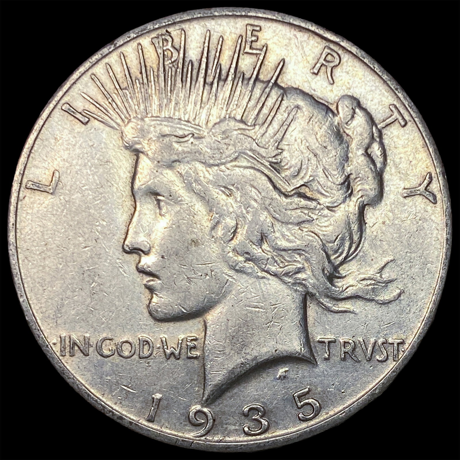 1935-S Silver Peace Dollar NEARLY UNCIRCULATED: 1935-S Silver Peace Dollar NEARLY UNCIRCULATED