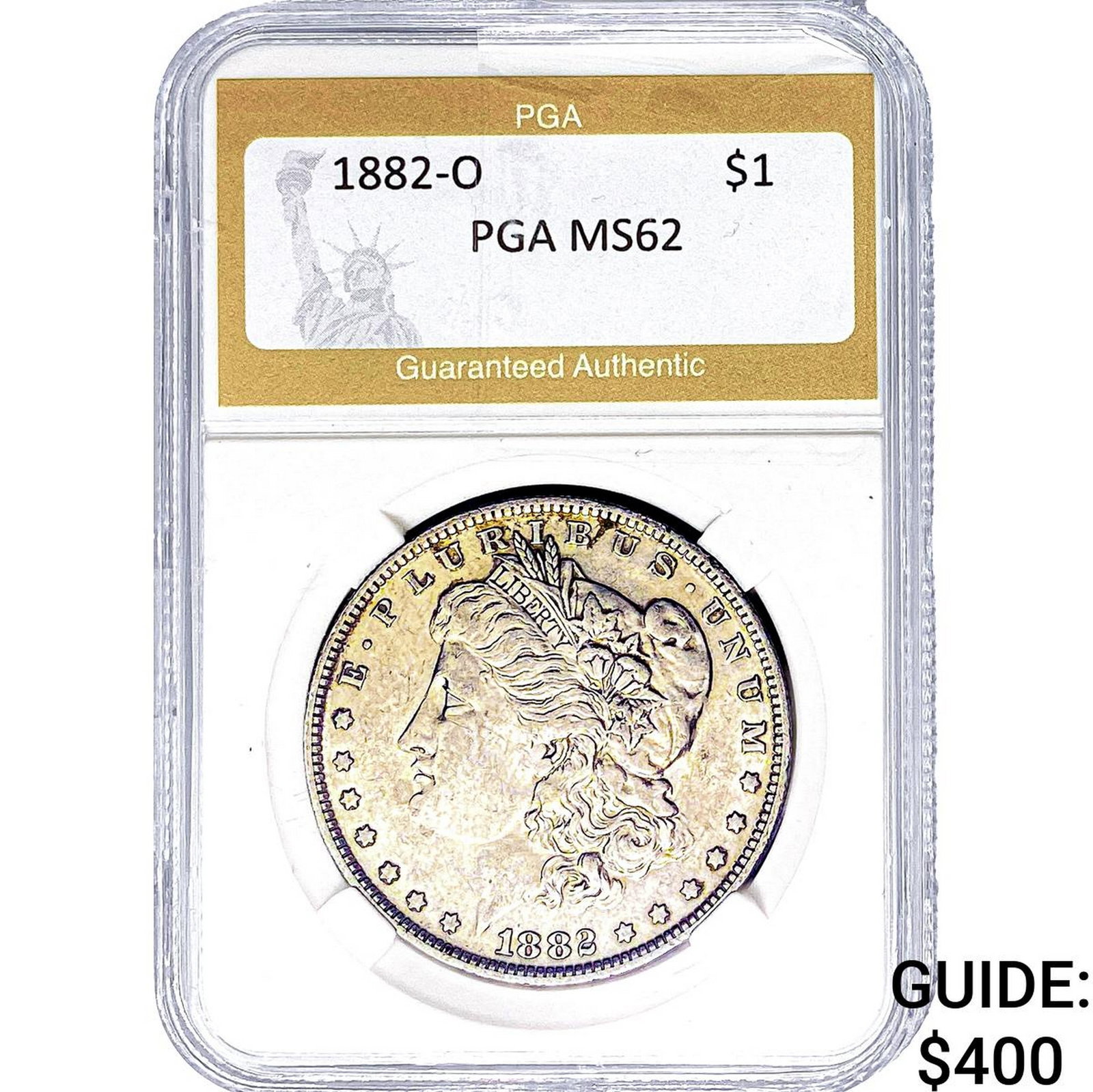 1882-O Morgan Silver Dollar PGA MS62 (1 of 2)