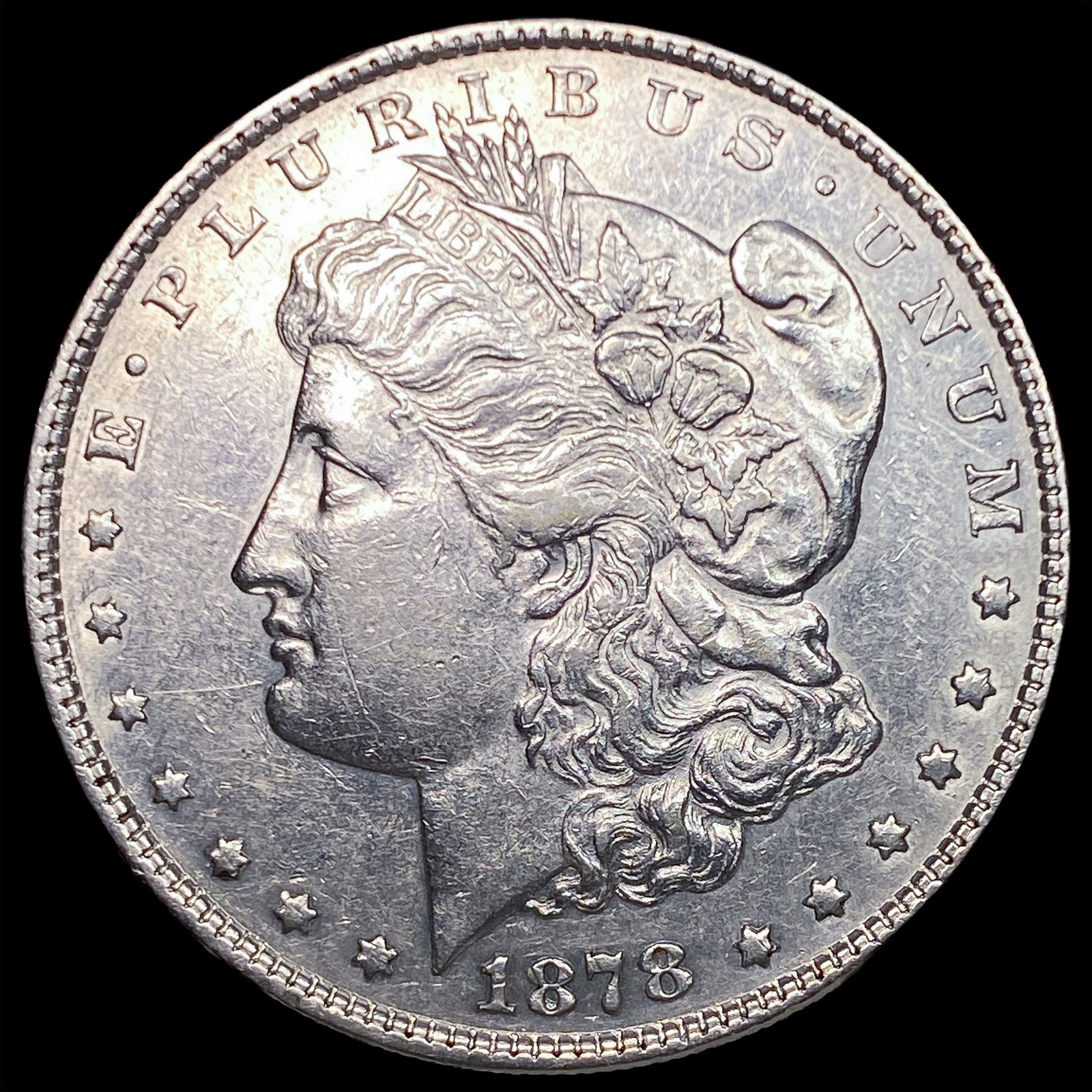 1878 8TF Silver Morgan Dollar CLOSELY UNCIRCULATED: 1878 8TF Silver Morgan Dollar CLOSELY UNCIRCULATED