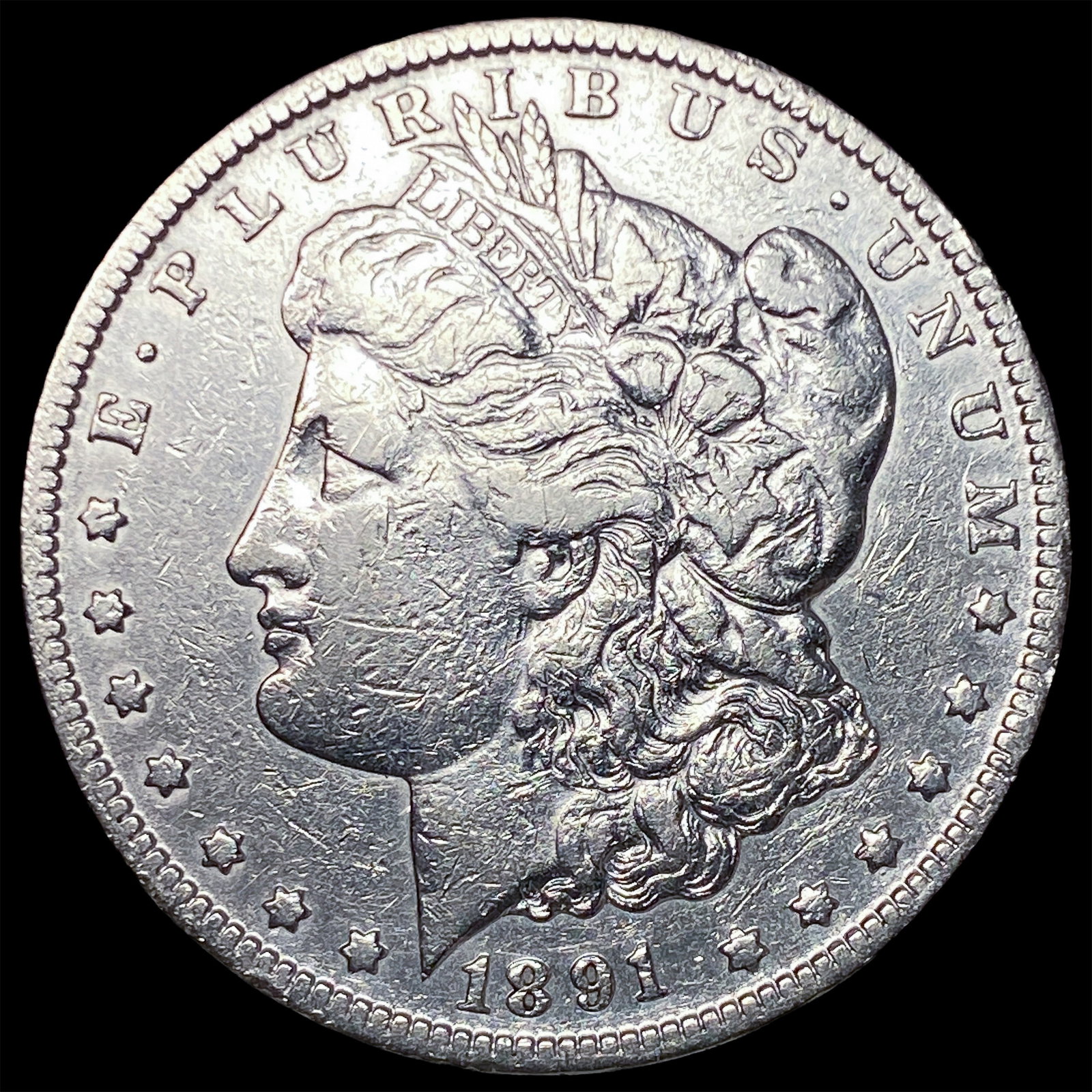 1891-CC Silver Morgan Dollar ABOUT UNCIRCULATED (1 of 2)