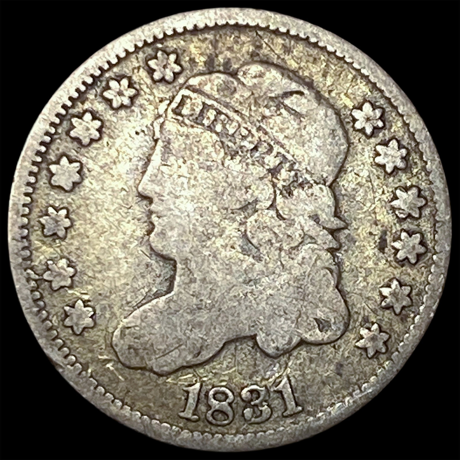 1831 Capped Bust Half Dime NICELY CIRCULATED: 1831 Capped Bust Half Dime NICELY CIRCULATED