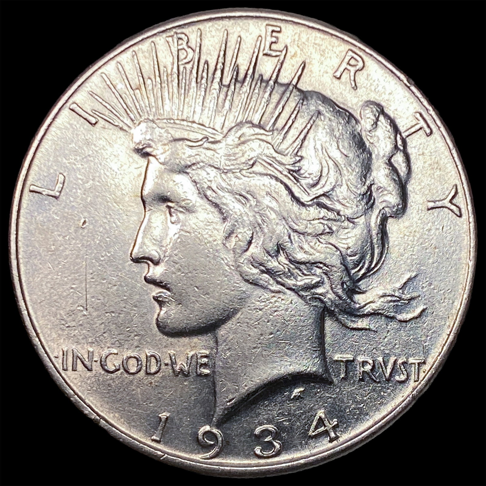 1934 Silver Peace Dollar CLOSELY UNCIRCULATED: 1934 Silver Peace Dollar CLOSELY UNCIRCULATED