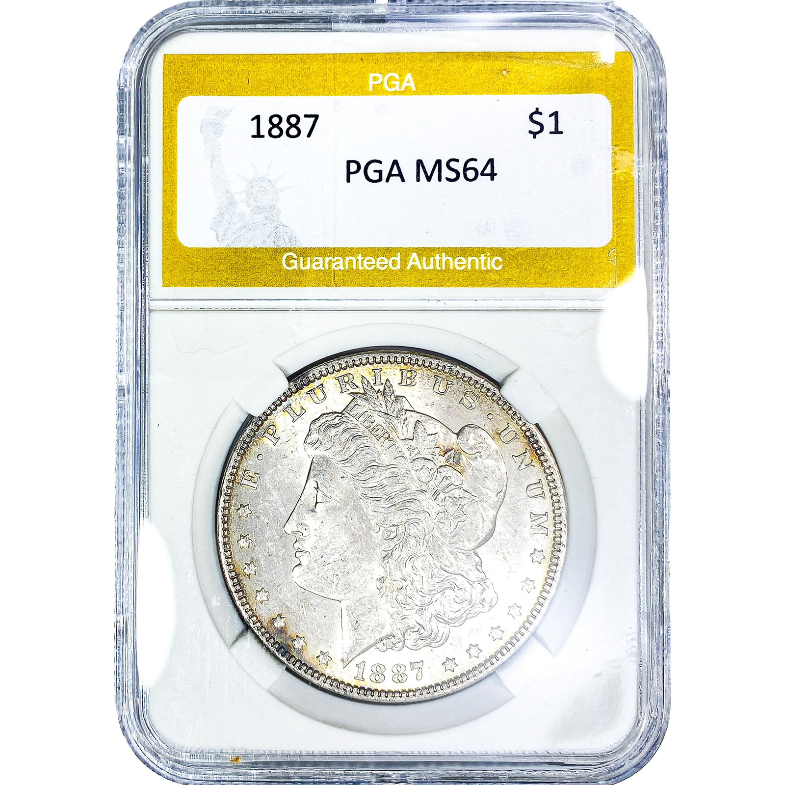 1887 Morgan Silver Dollar PGA MS64: 1887 Morgan Silver Dollar PGA MS64