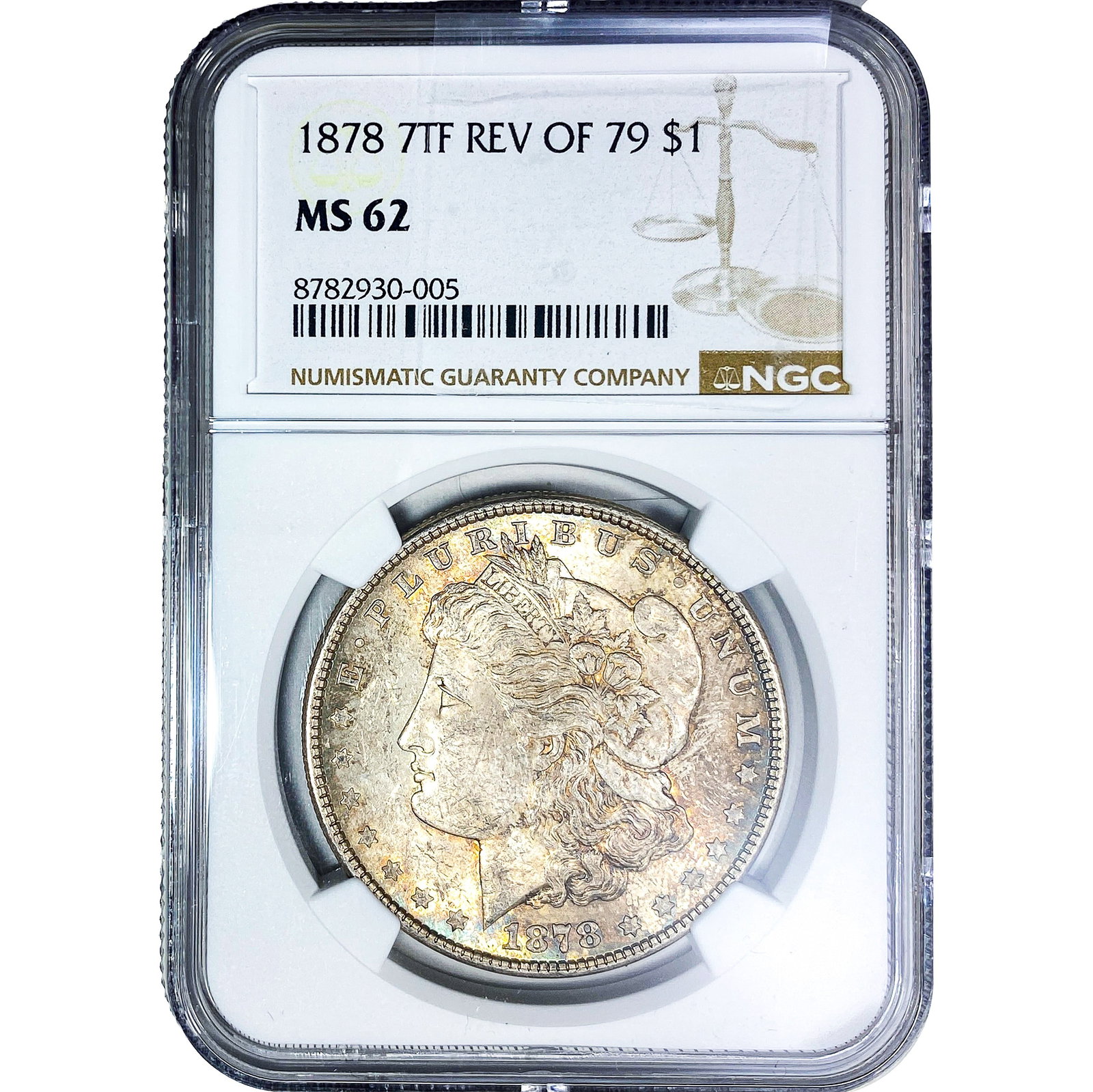 1878 Morgan Silver Dollar NGC MS62: 1878 Morgan Silver Dollar NGC MS62