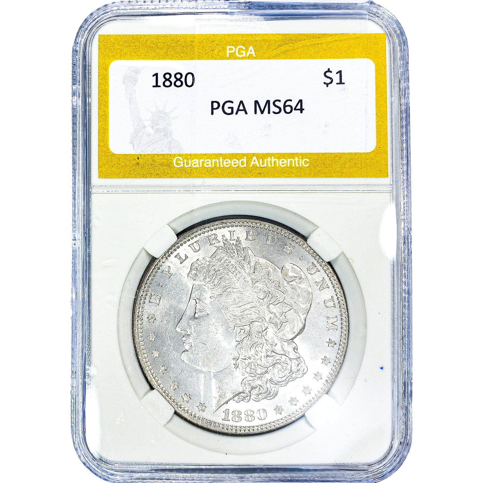 1880 Morgan Silver Dollar PGA MS64: 1880 Morgan Silver Dollar PGA MS64