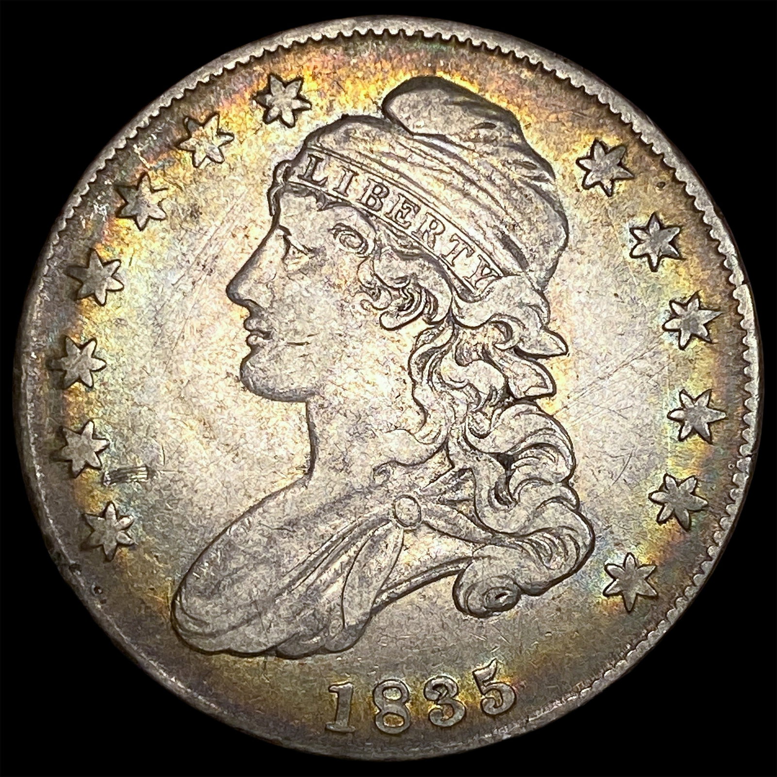 1835 Capped Bust Half Dollar NEARLY UNCIRCULATED (1 of 2)