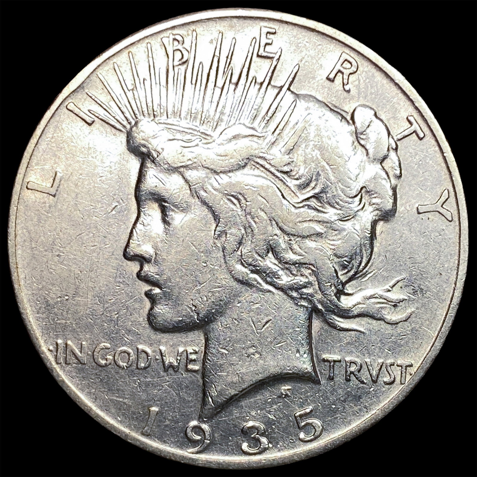 1935-S Silver Peace Dollar NEARLY UNCIRCULATED: 1935-S Silver Peace Dollar NEARLY UNCIRCULATED