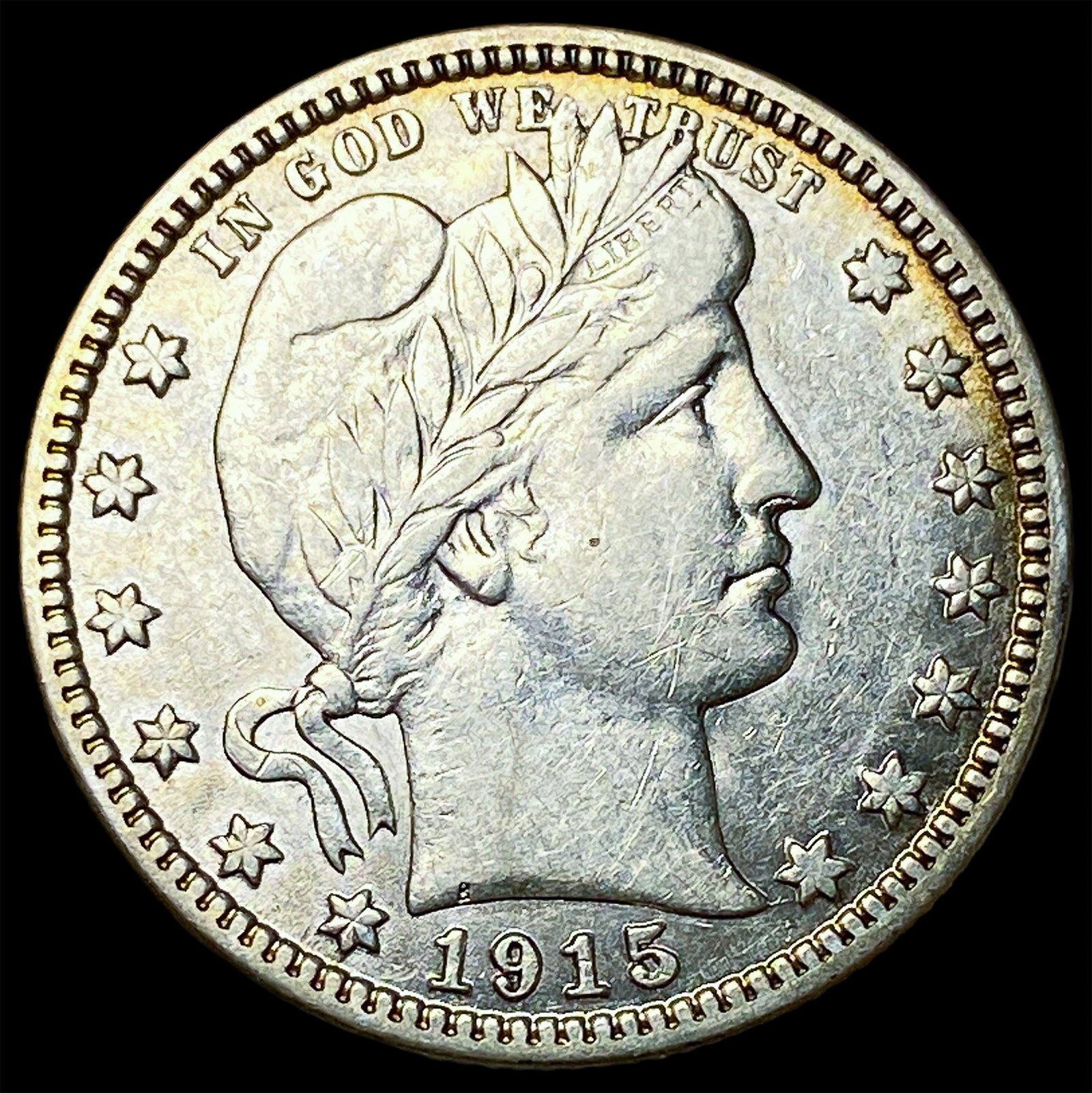 1915-D Silver Barber Quarter CLOSELY UNCIRCULATED: 1915-D Silver Barber Quarter CLOSELY UNCIRCULATED