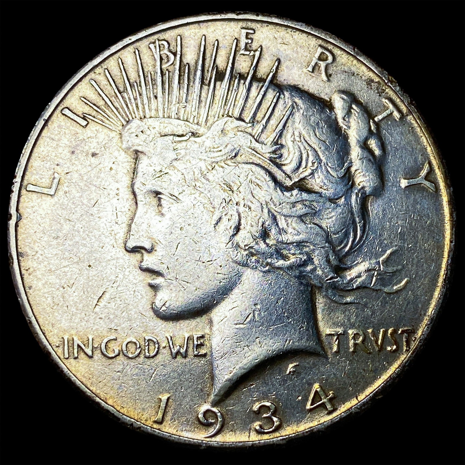 1934-S Peace Silver Dollar NEARLY UNCIRCULATED: 1934-S Peace Silver Dollar NEARLY UNCIRCULATED