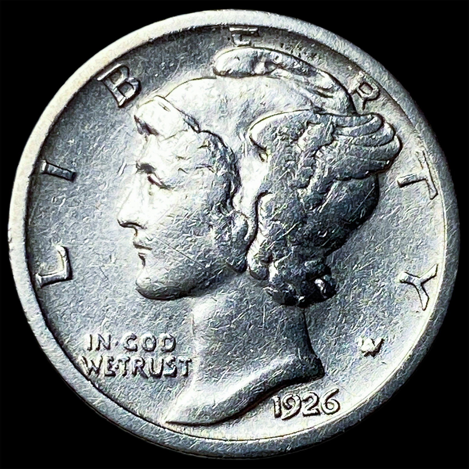 1926-S Silver Mercury Dime NEARLY UNCIRCULATED: 1926-S Silver Mercury Dime NEARLY UNCIRCULATED