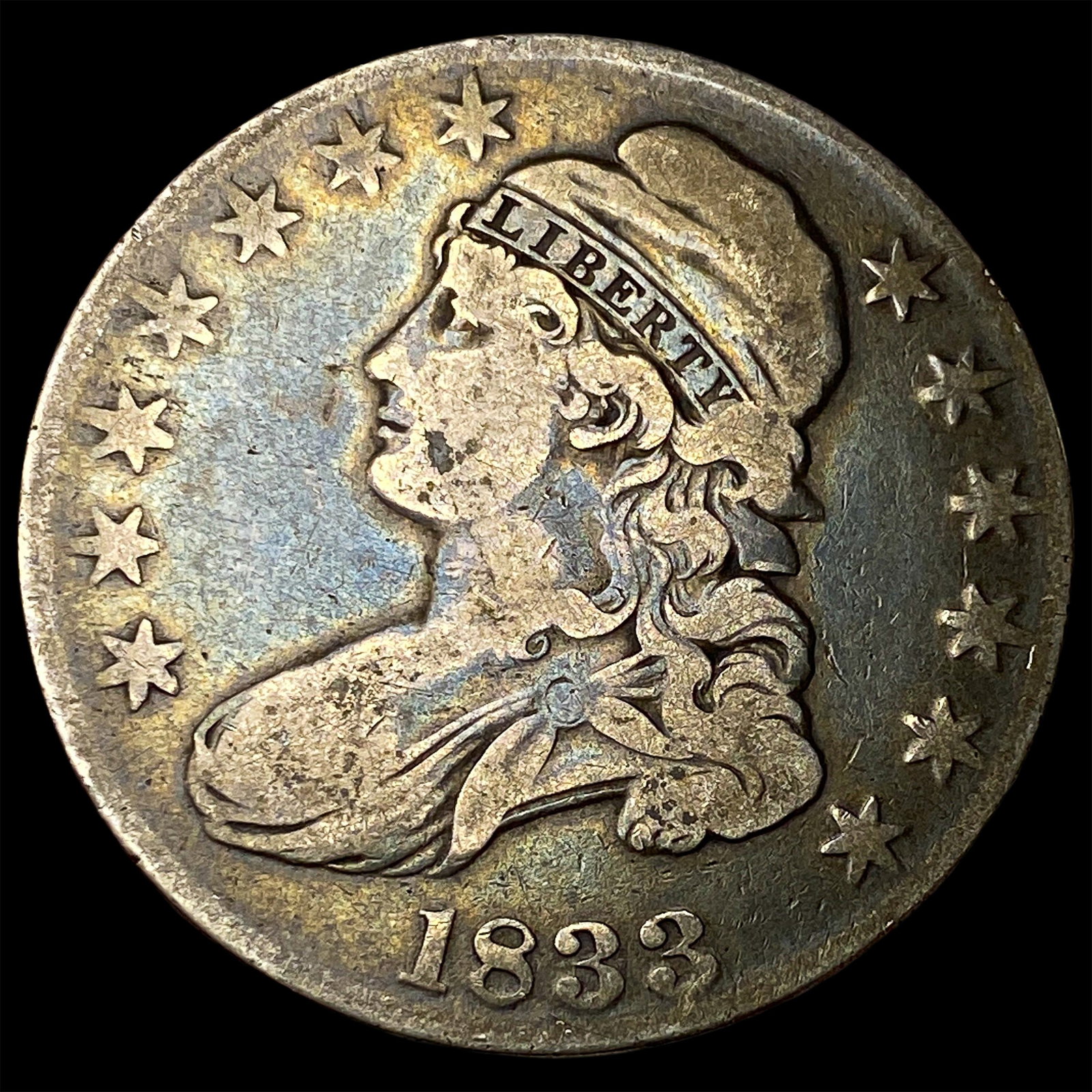 1833 Capped Bust Half Dollar LIGHTLY CIRCULATED: 1833 Capped Bust Half Dollar LIGHTLY CIRCULATED
