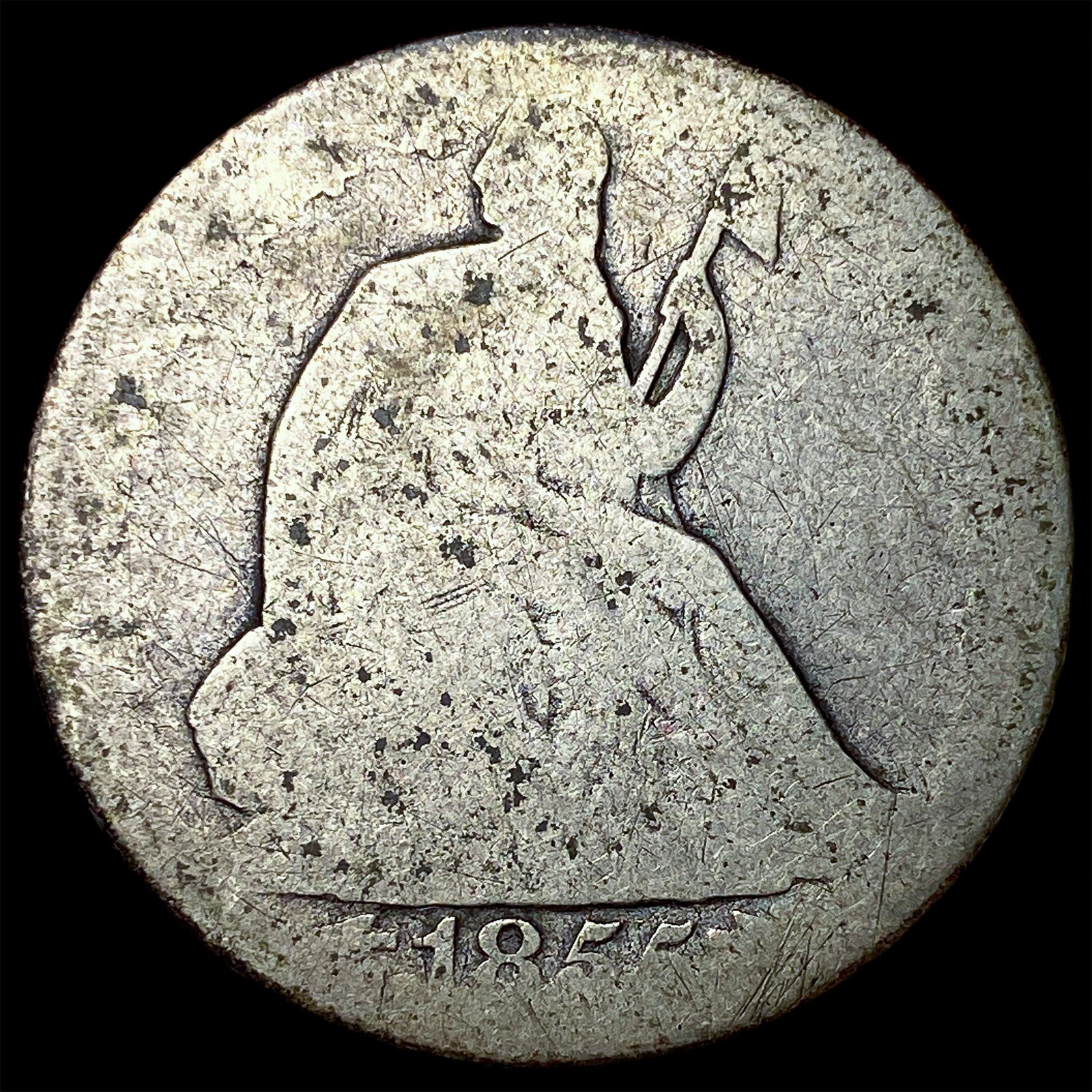 1857-O Silver Seated Liberty Half Dollar NICELY CIRCULATED: 1857-O Silver Seated Liberty Half Dollar NICELY CIRCULATED