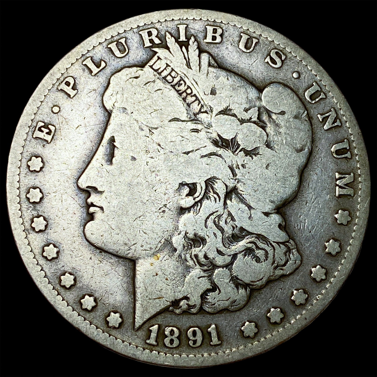 1891-CC Silver Morgan Dollar NICELY CIRCULATED: 1891-CC Silver Morgan Dollar NICELY CIRCULATED