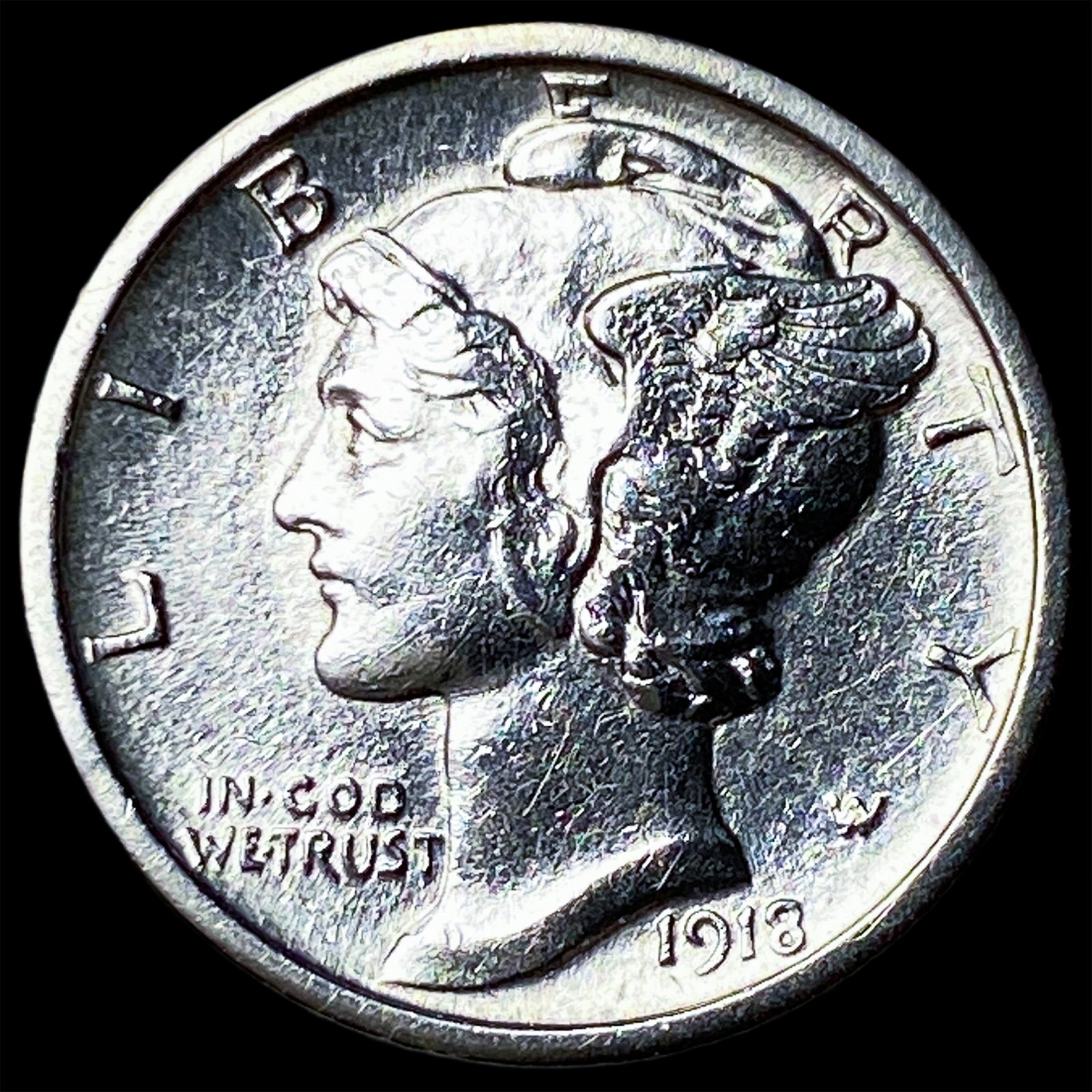 1918-S Silver Mercury Dime UNCIRCULATED: 1918-S Silver Mercury Dime UNCIRCULATED