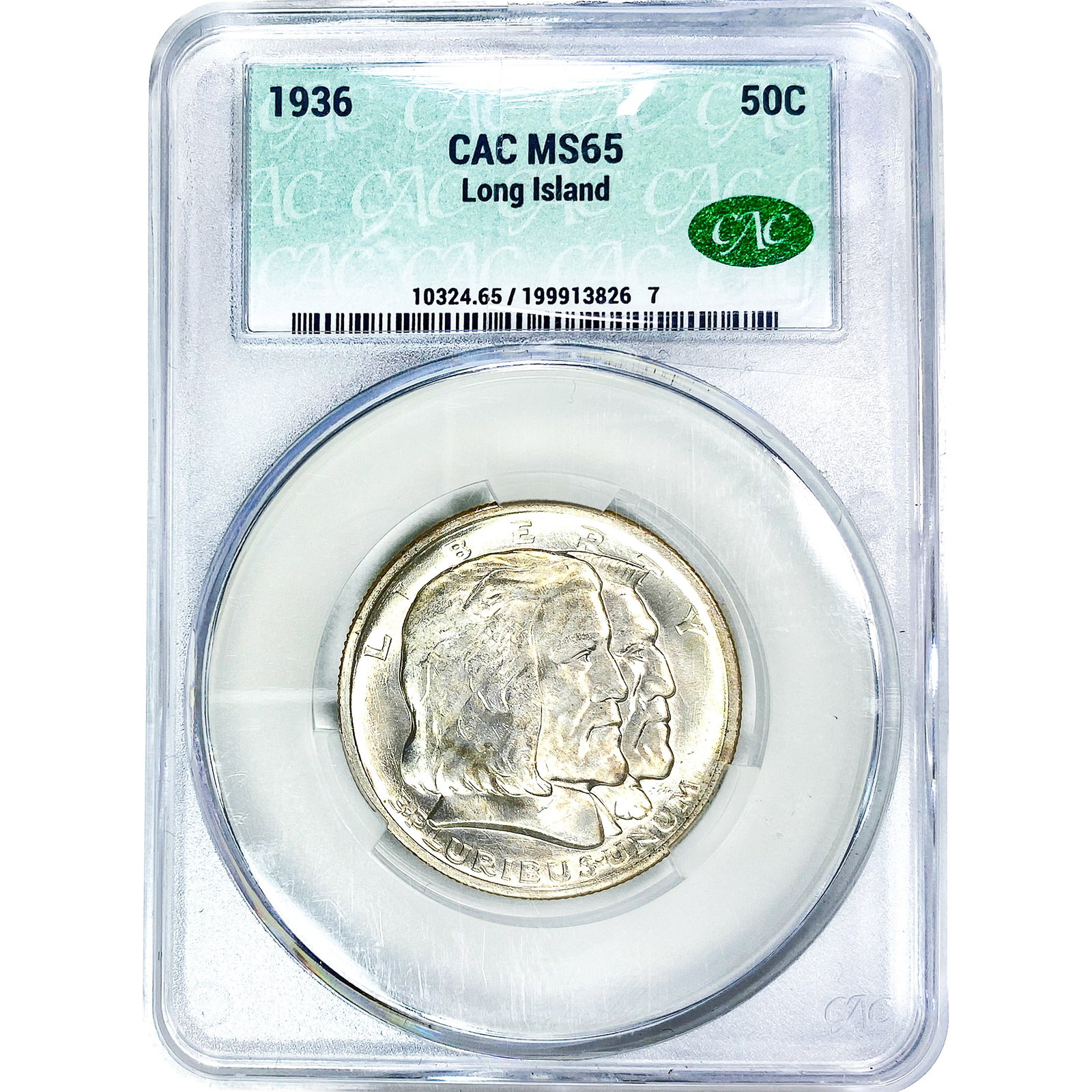 1936 Long Island Half Dollar CAC MS65: 1936 Long Island Half Dollar CAC MS65