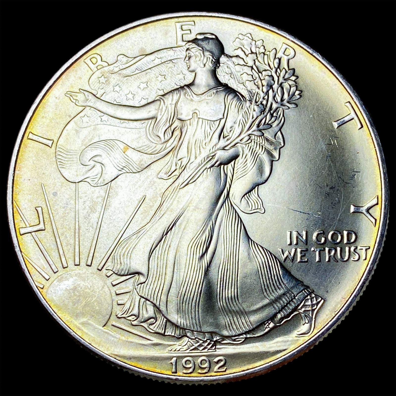 1992 1 oz Silver American Eagle $1 UNCIRCULATED: 1992 1 oz Silver American Eagle $1 UNCIRCULATED