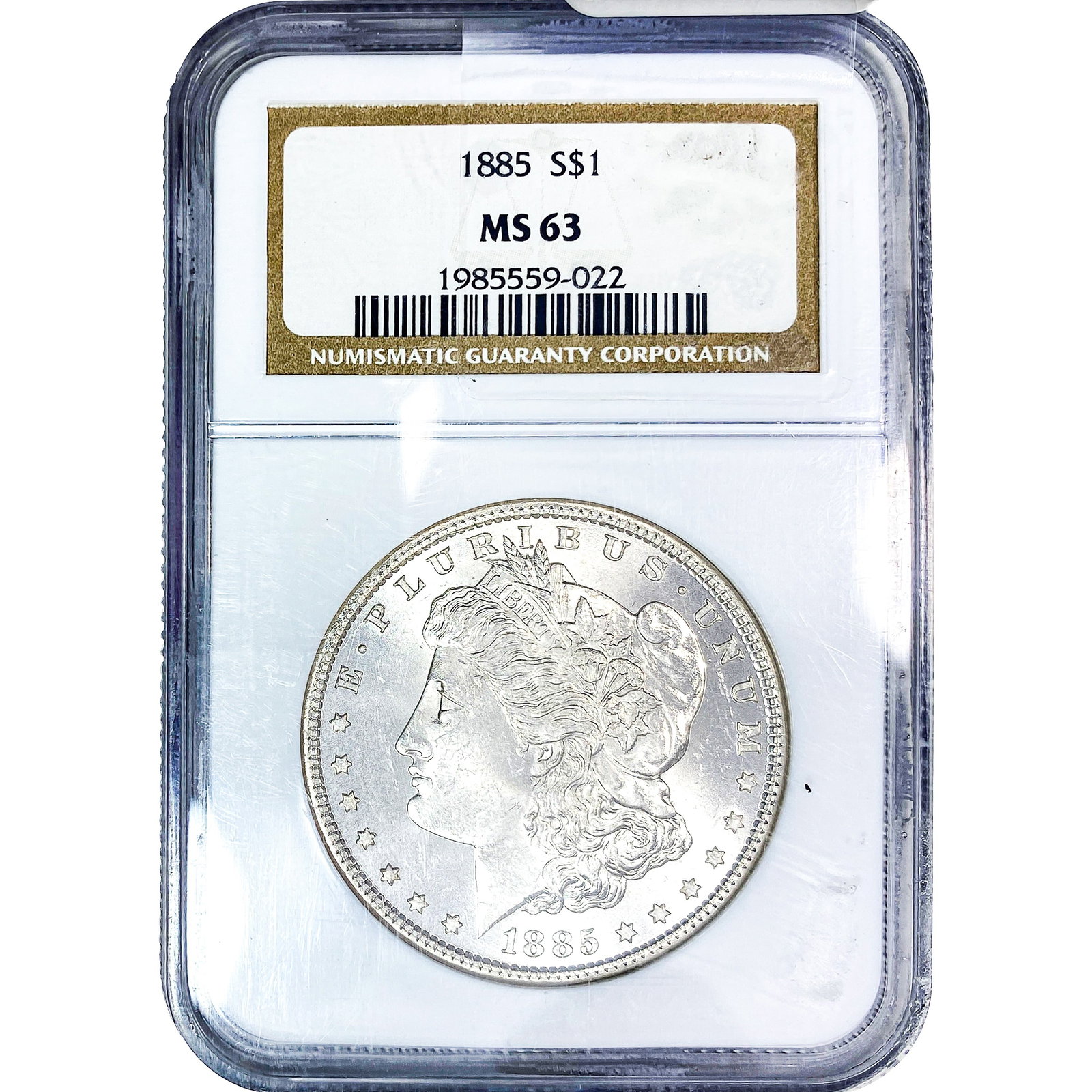 1885 Morgan Silver Dollar NGC MS63: 1885 Morgan Silver Dollar NGC MS63