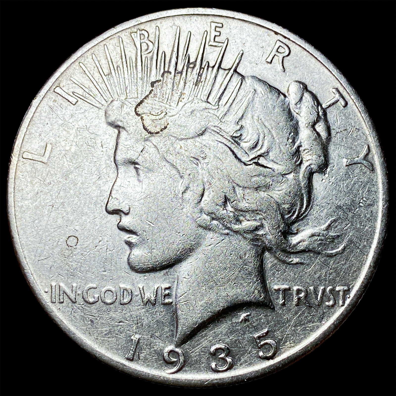 1935-S Silver Peace Dollar LIGHTLY CIRCULATED: 1935-S Silver Peace Dollar LIGHTLY CIRCULATED