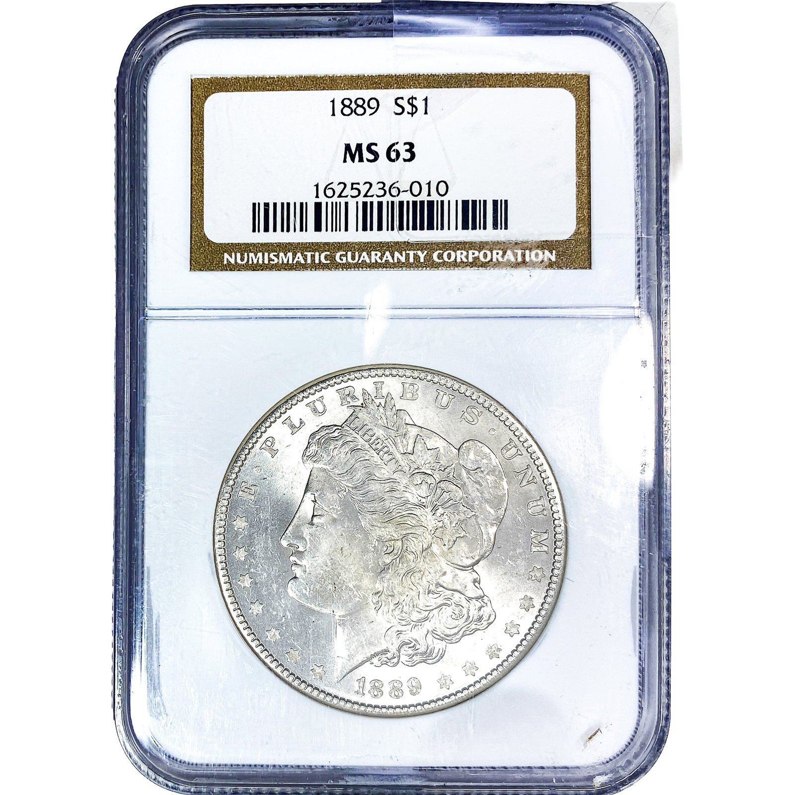 1889 Morgan Silver Dollar NGC MS63: 1889 Morgan Silver Dollar NGC MS63