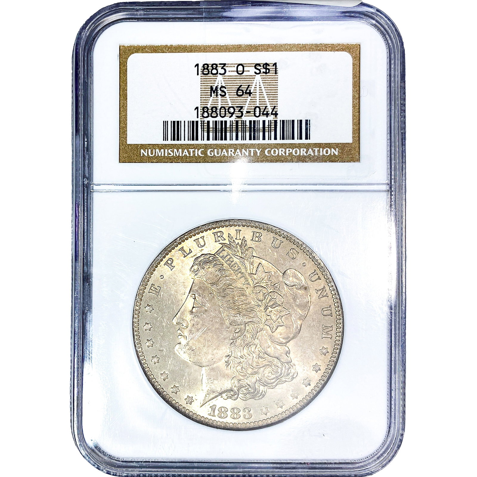 1883-O Morgan Silver Dollar NGC MS64: 1883-O Morgan Silver Dollar NGC MS64