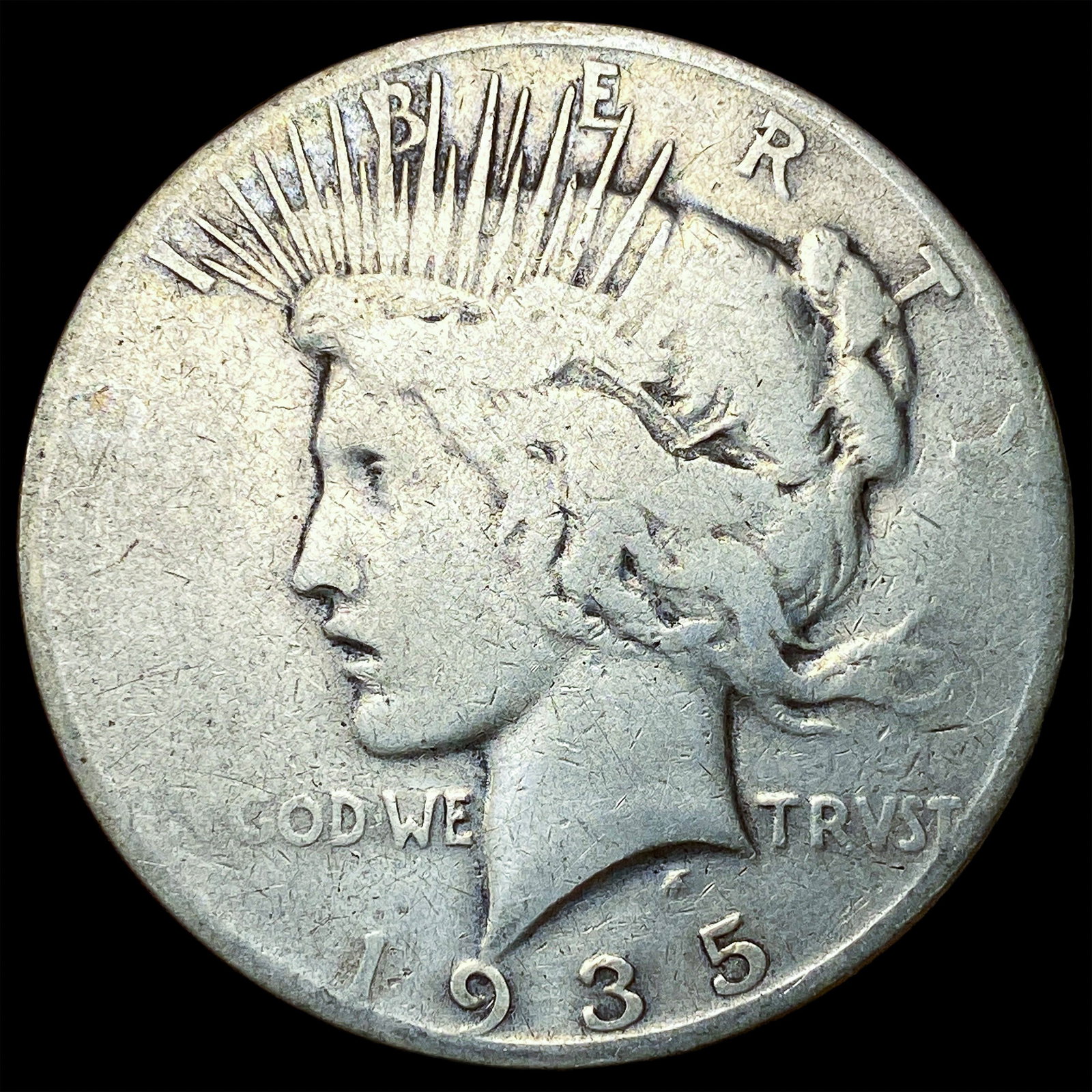 1935-S Peace Silver Dollar NICELY CIRCULATED: 1935-S Peace Silver Dollar NICELY CIRCULATED