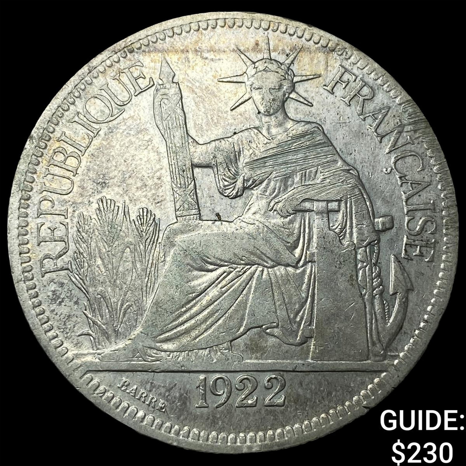 1922 French Indo-China .7813oz Silver Piastre (1 of 2)