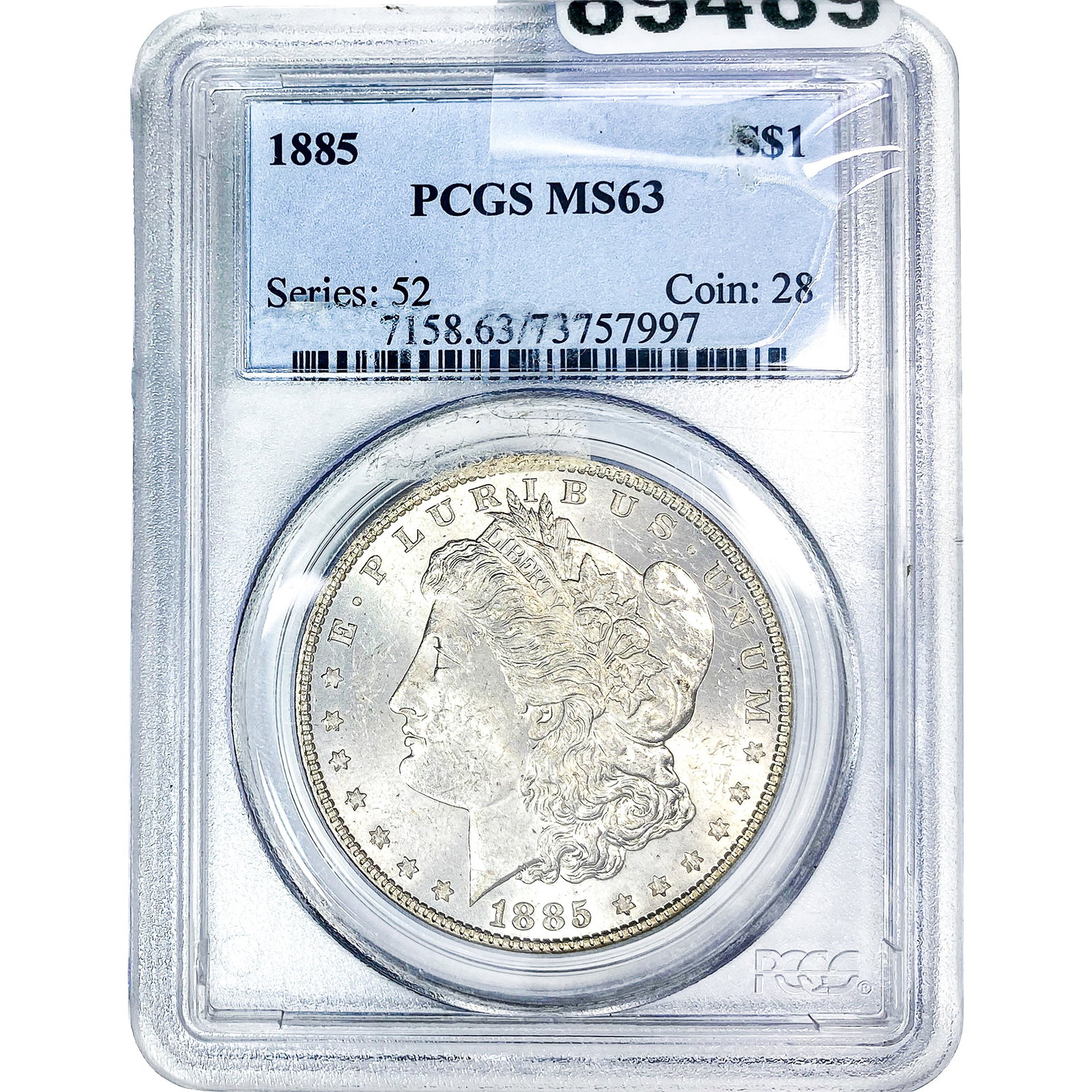 1885 Morgan Silver Dollar NGC MS63: 1885 Morgan Silver Dollar NGC MS63