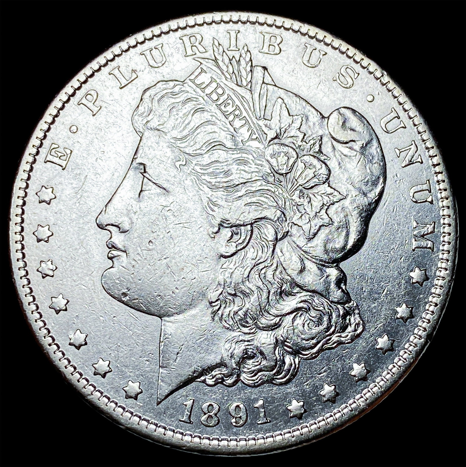 1891-S Silver Morgan Dollar CLOSELY UNCIRCULATED: 1891-S Silver Morgan Dollar CLOSELY UNCIRCULATED