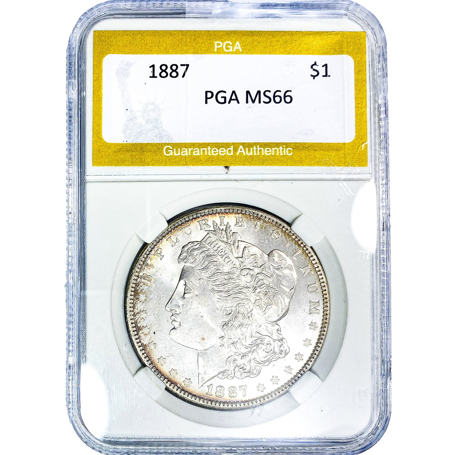 1887 Morgan Silver Dollar PGA MS66: 1887 Morgan Silver Dollar PGA MS66