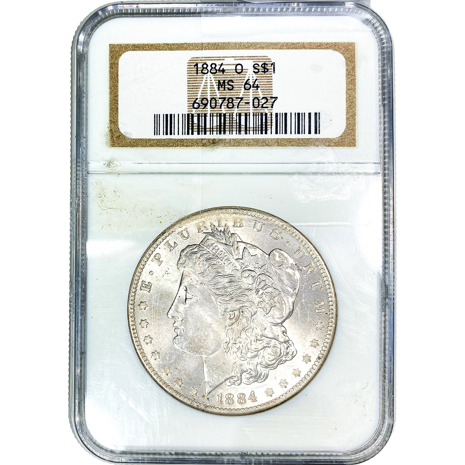 1884-O Morgan Silver Dollar NGC MS64: 1884-O Morgan Silver Dollar NGC MS64