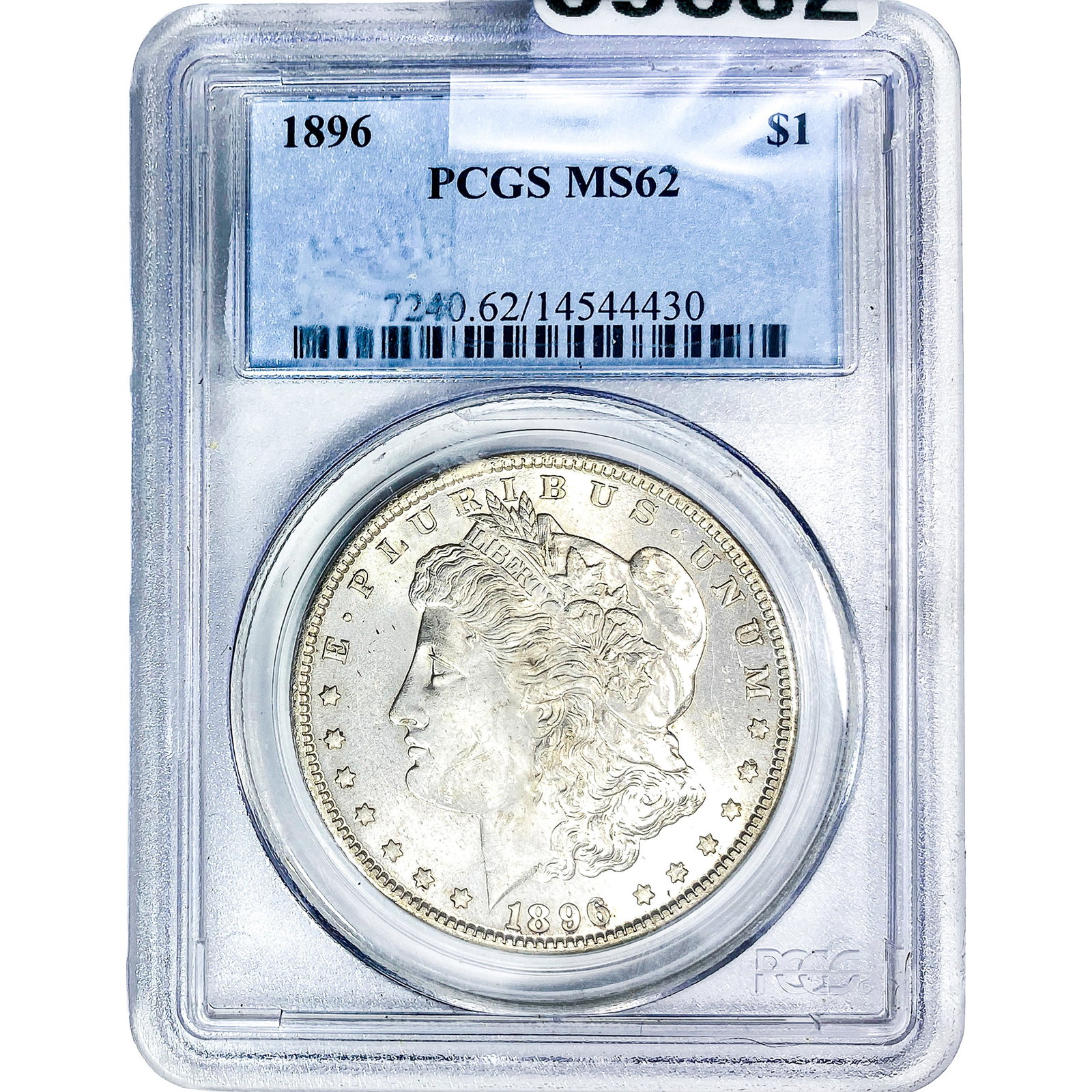 1896 Morgan Silver Dollar PCGS MS62: 1896 Morgan Silver Dollar PCGS MS62