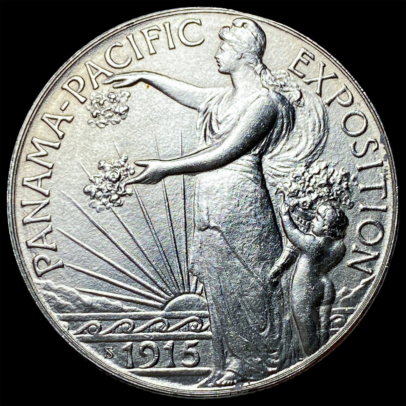 1915-S Silver Half Dollar Panama-Pacific UNCIRCULATED: 1915-S Silver Half Dollar Panama-Pacific UNCIRCULATED