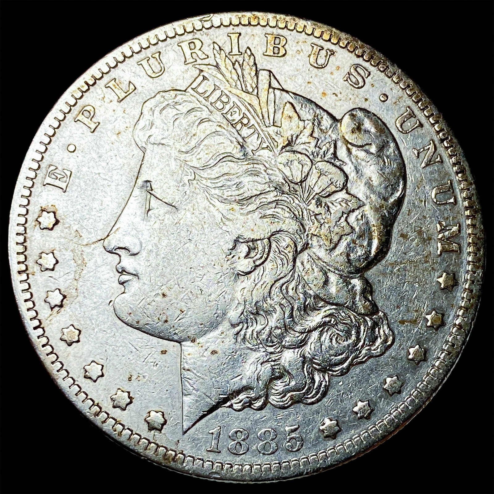 1885-S Silver Morgan Dollar NEARLY UNCIRCULATED: 1885-S Silver Morgan Dollar NEARLY UNCIRCULATED