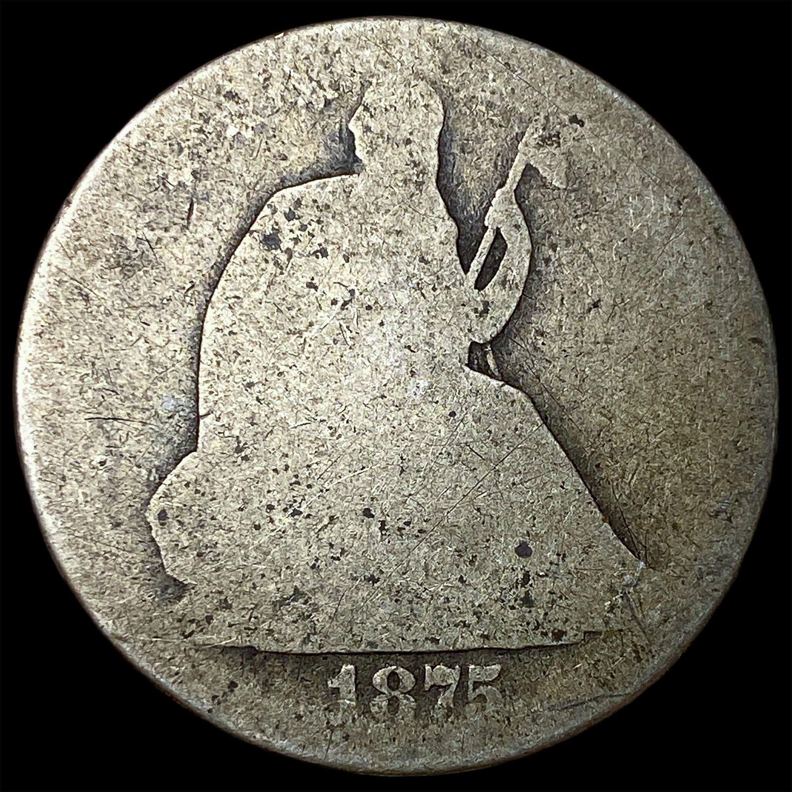 1875 Seated Liberty Half Dollar NICELY CIRCULATED: 1875 Seated Liberty Half Dollar NICELY CIRCULATED