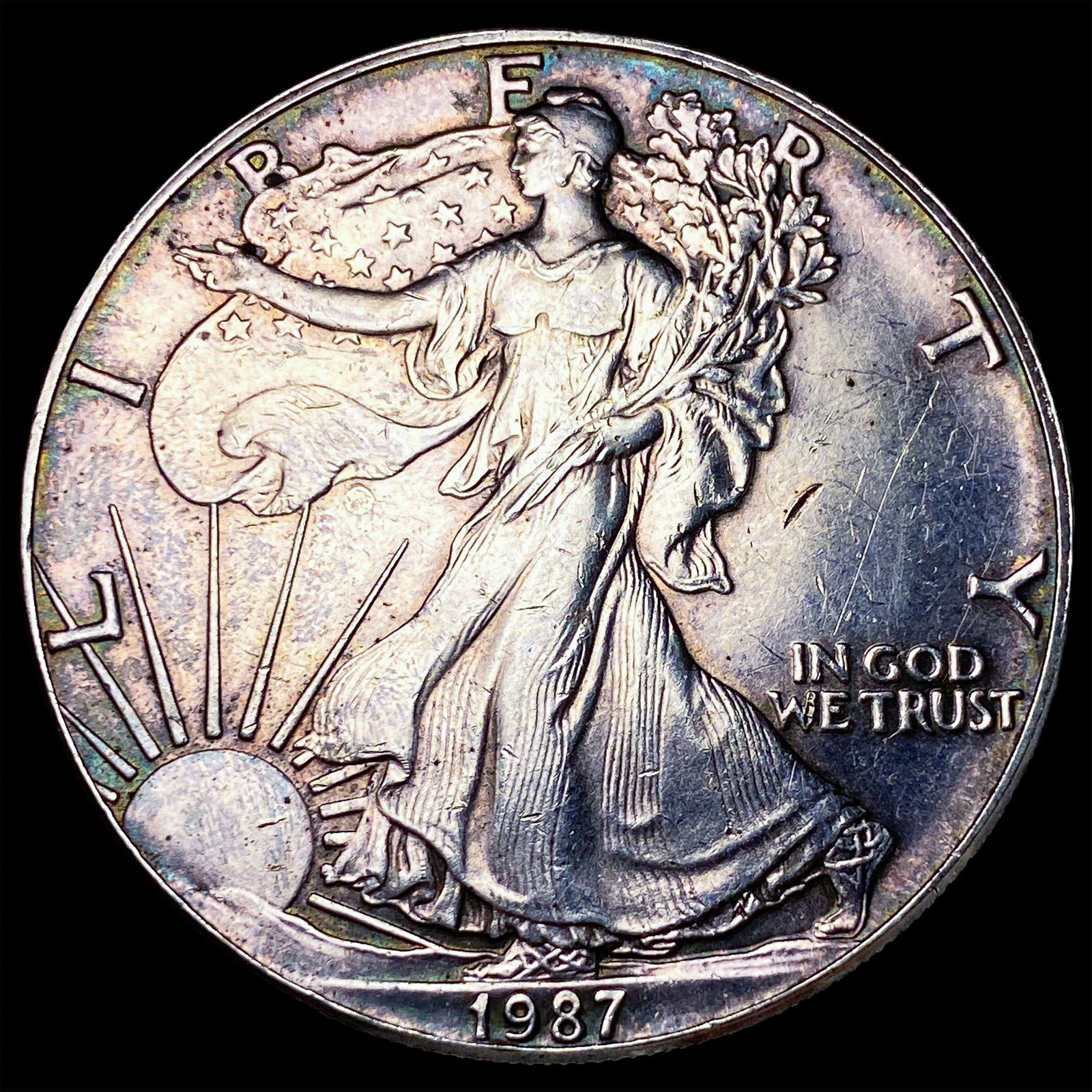 1987 1 oz Silver American Eagle $1 UNCIRCULATED: 1987 1 oz Silver American Eagle $1 UNCIRCULATED
